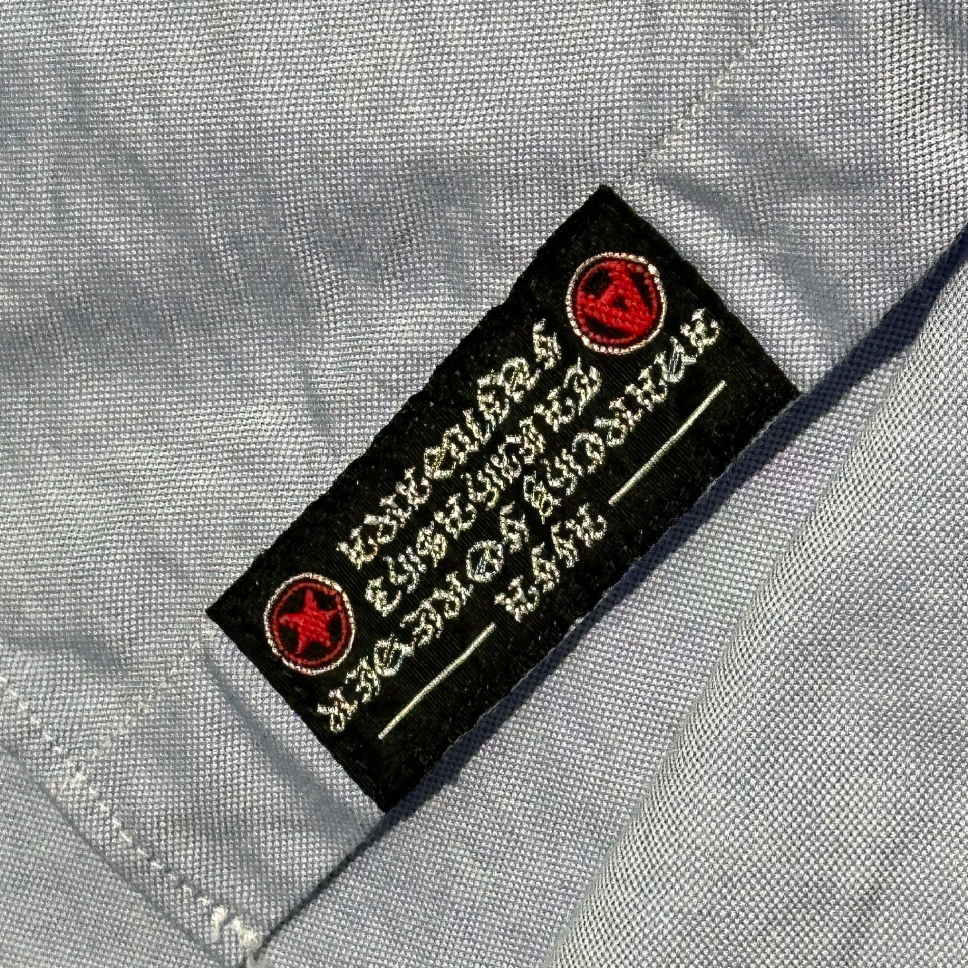 assemble a.k.a AFFA(アッセンブルエーケーエーエーエフエフエー) Striped Round-Neck L/S Shirt ストライプ 丸襟 長袖 シャツ AFH4401-2 M ブルー×ネイビー