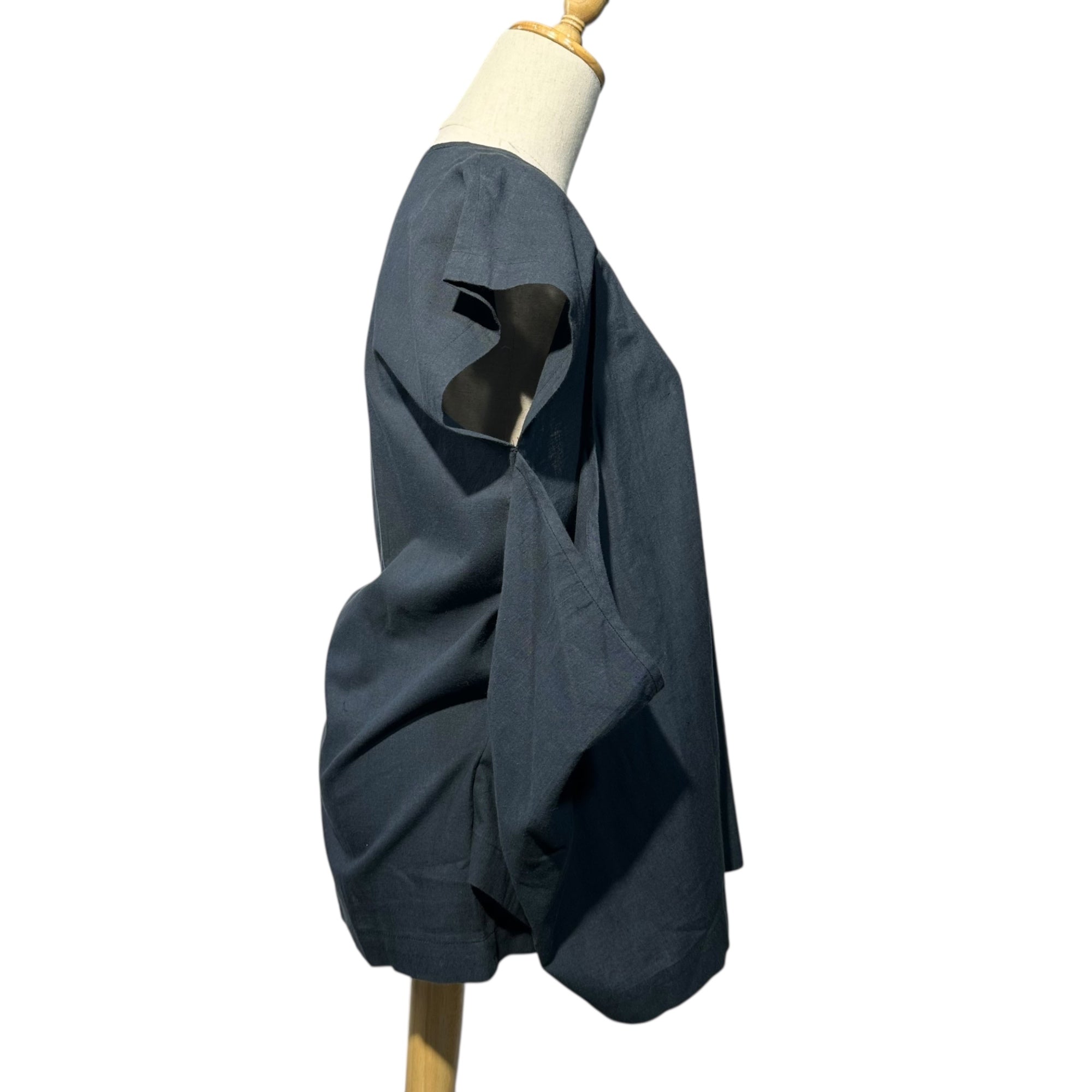 COMME des GARCONS(コムデギャルソン) 80's Sleeveless Layered cut and sew 80年代 ノースリーブ レイヤード カットソー FREE ネイビー