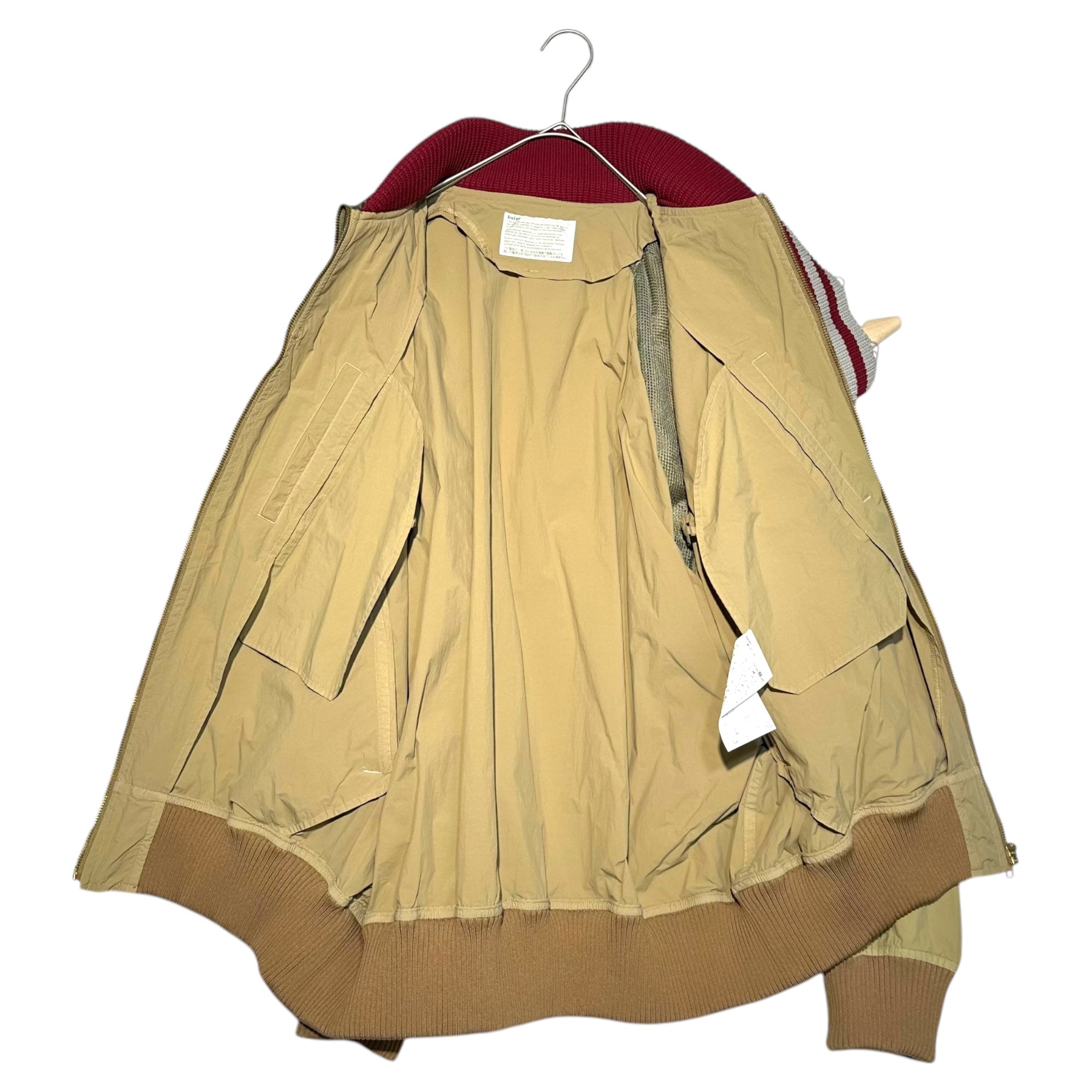 kolor(カラー) 22SS "製品染めNyタイプライター BLOUSON"/異素材ドッキングジャケット 22SCM-G03105 2 ベージュ