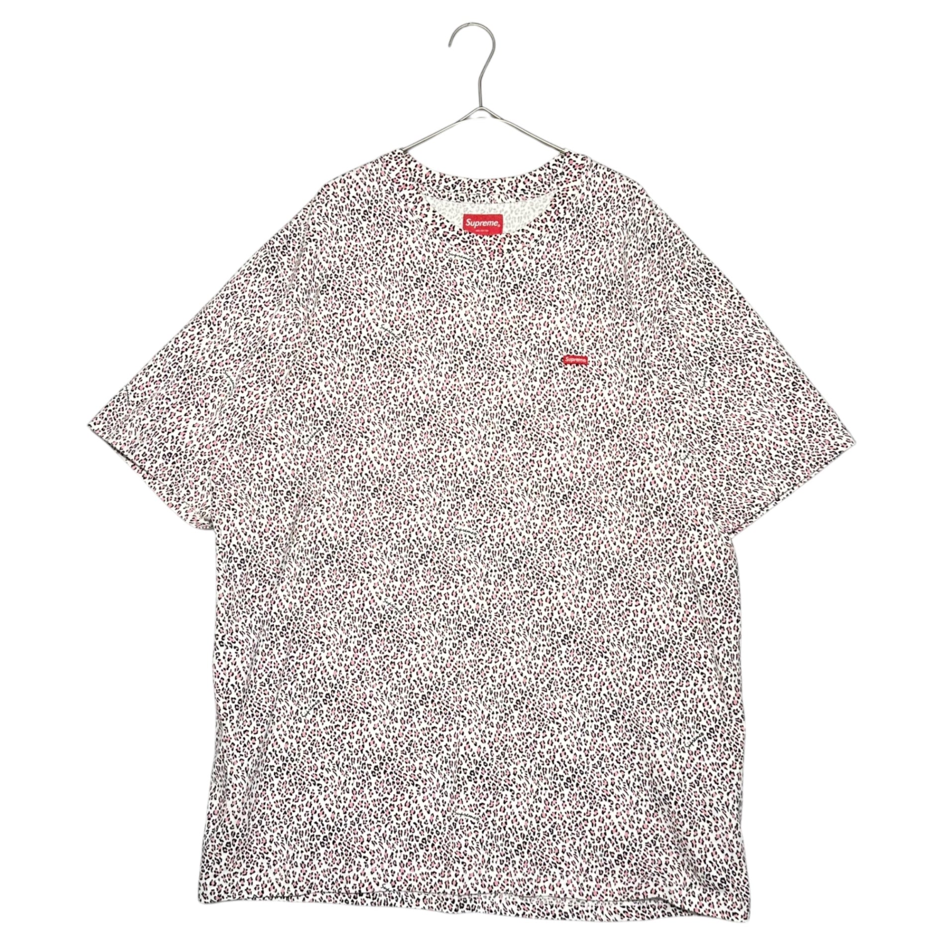 SUPREME(シュプリーム) 22SS Small Box Tee "Pink Leopard" スモール ボックス ロゴ Tシャツ レオパード L ホワイト×ピンク