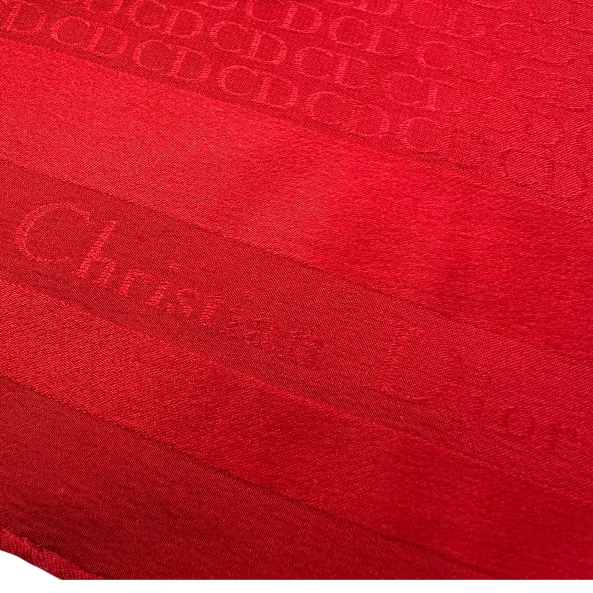 Christian Dior(クリスチャン・ディオール) CD Logo Silk Scarf CD ロゴ シルク ミニ スカーフ レッド