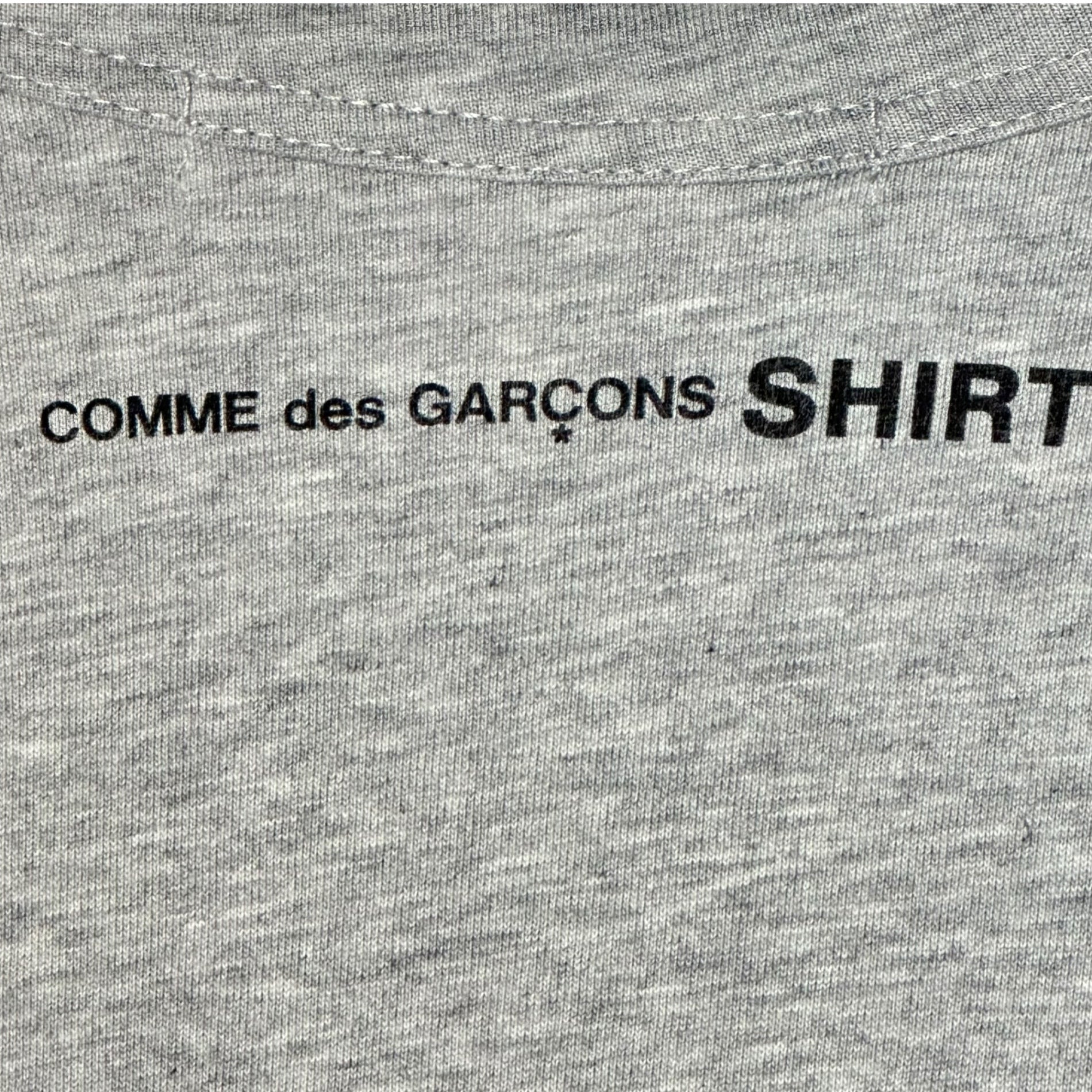 COMME des GARCONS SHIRT(コムデギャルソンシャツ) Cotton Crew Neck S/S T-Shirt ロゴ コットン クルーネック S/S カットソー FM-T012 M ライトグレー