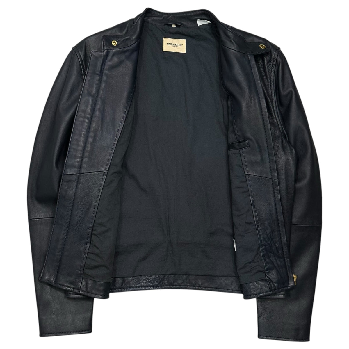 LEVI'S MADE & CRAFT(リーバイスメイド&クラフト) Leather Biker Jacket レザー バイカー ジャケット シープハイド 17141-0001 2 ネイビー