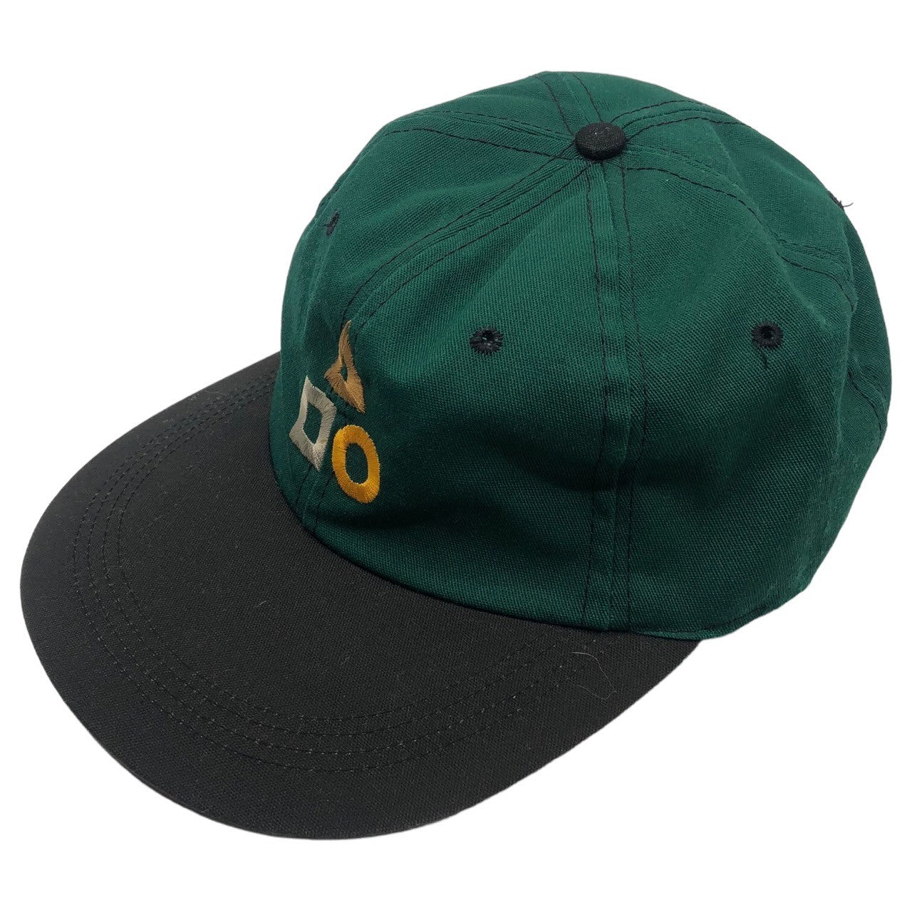 VINTAGE(ヴィンテージ) 90's "plain geometry" ヴィンテージ スナップバック キャップ グリーン×グリーン USA製 90年代