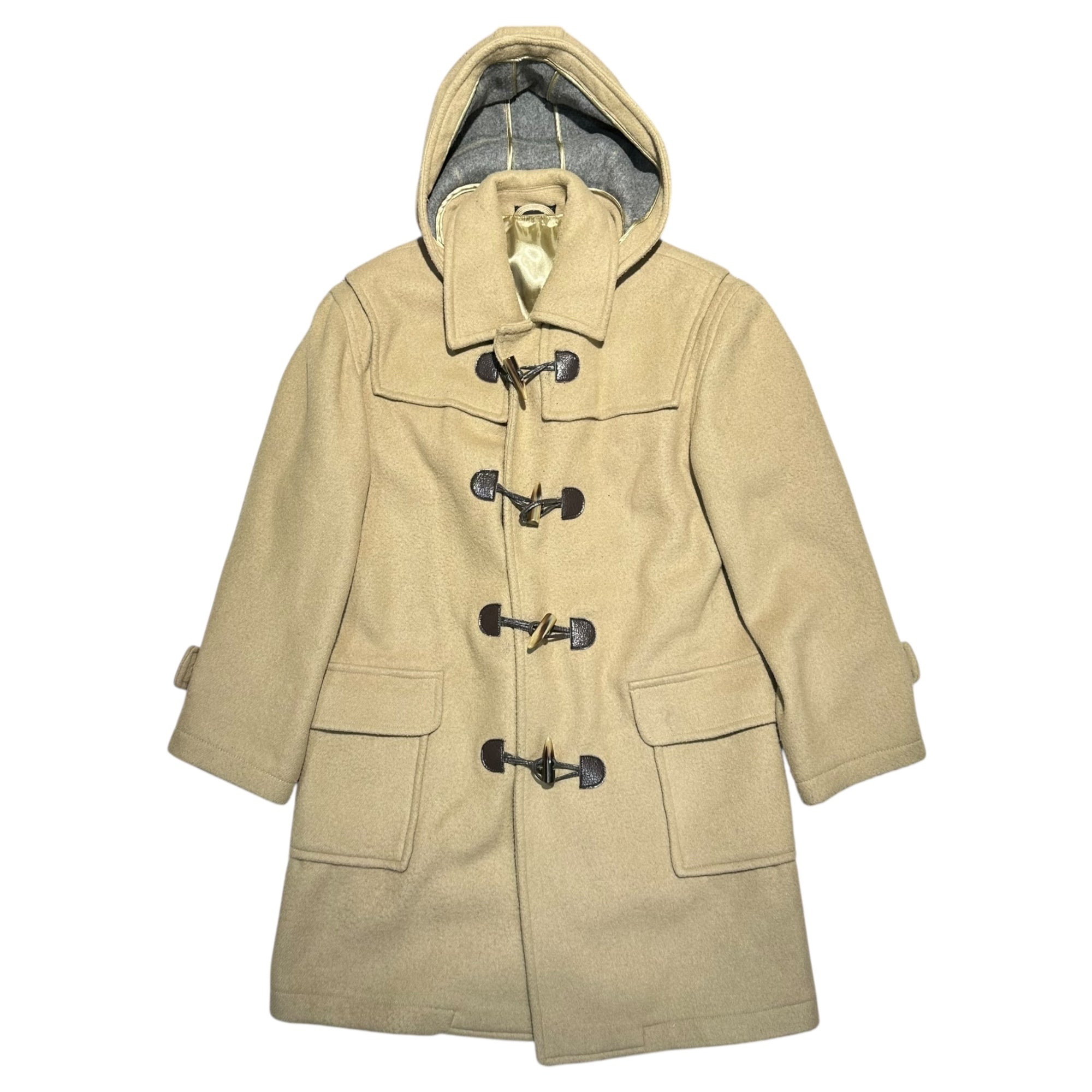 LAUREN RALPH LAUREN(ローレンラルフローレン) 90's Hooded Melton Duffle Coat 90年代 フーデッド メルトン ダッフル コート S~M程度(大き目です) ベージュ ドミニカ共和国製造