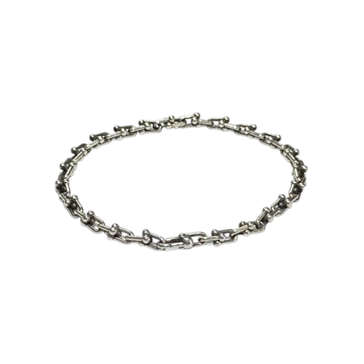 TIFFANY & CO.(ティファニー) Hardware Micro Link Bracelet ハードウェア マイクロ リンク ブレスレット 購入証明書、箱付 Micro シルバー