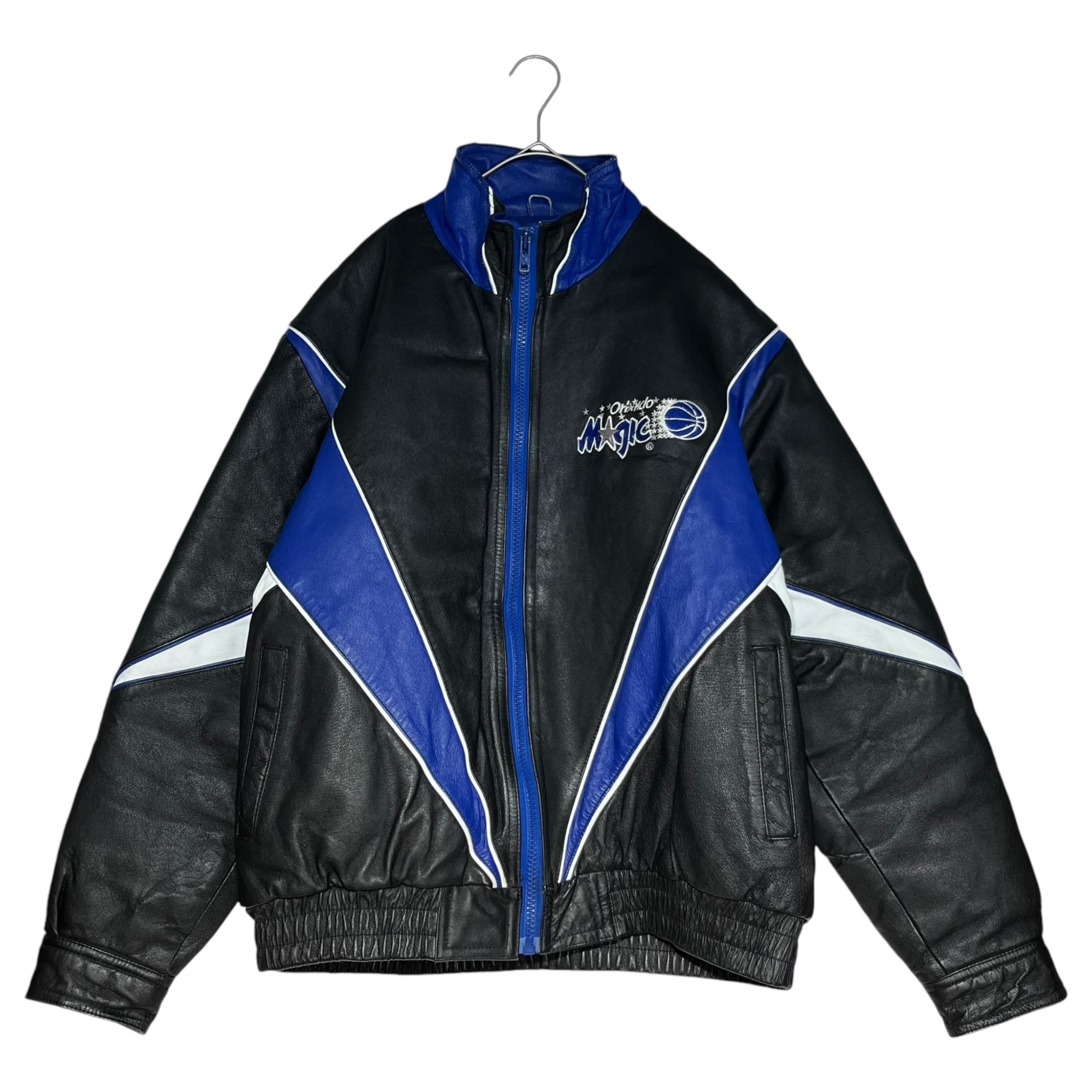 PRO PLAYER(プロプレイヤー) 90's NBA Orland Magic オーランドマジック レザー スタジャン 90年代 M ブラック×ブルー