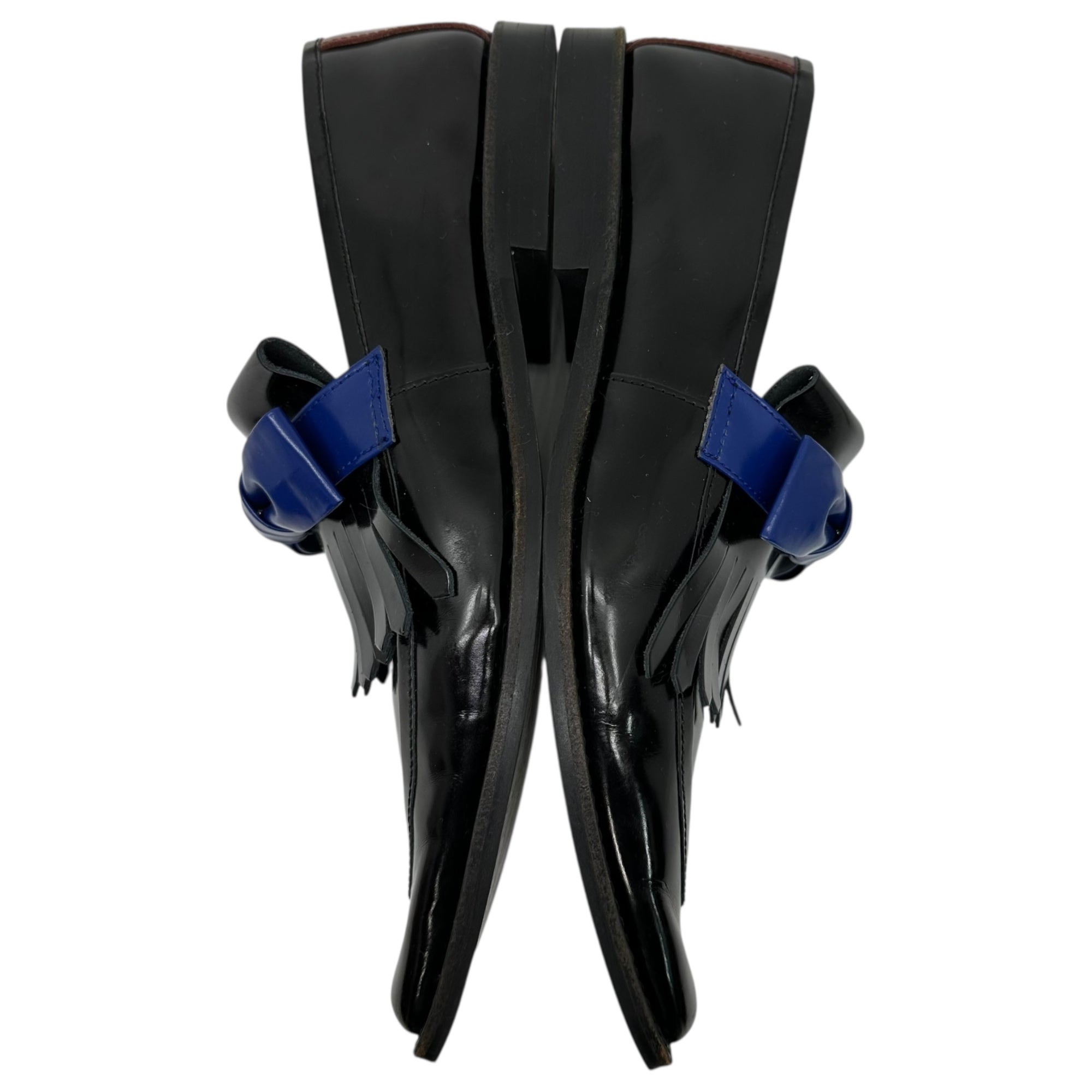 tricot COMME des GARCONS(トリココムデギャルソン) Pointed-To-Ribbon Leather Loafers ポインテッド トゥ リボン レザー ローファー 24cm ブラック シューズ