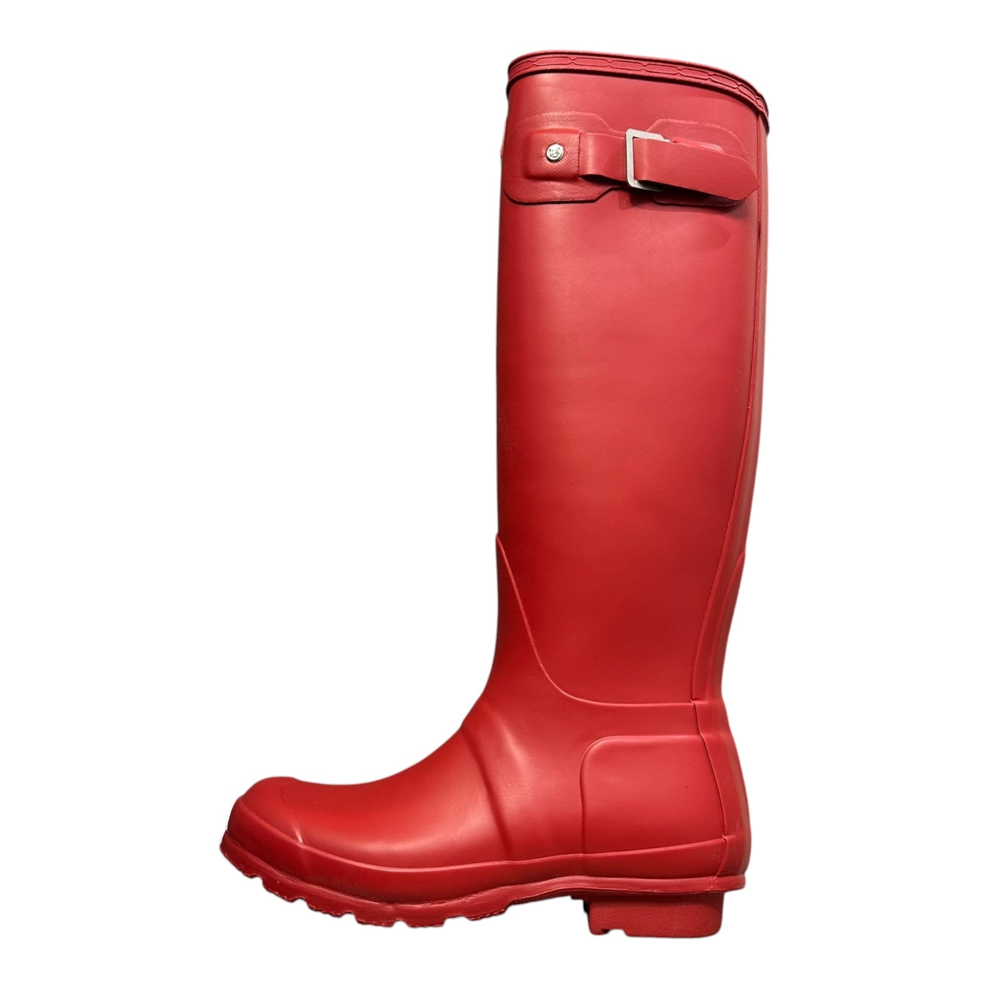 HUNTER(ハンター) Long Rubber Boots ロング ラバー ブーツ UK4 レッド 雨靴 レインブーツ