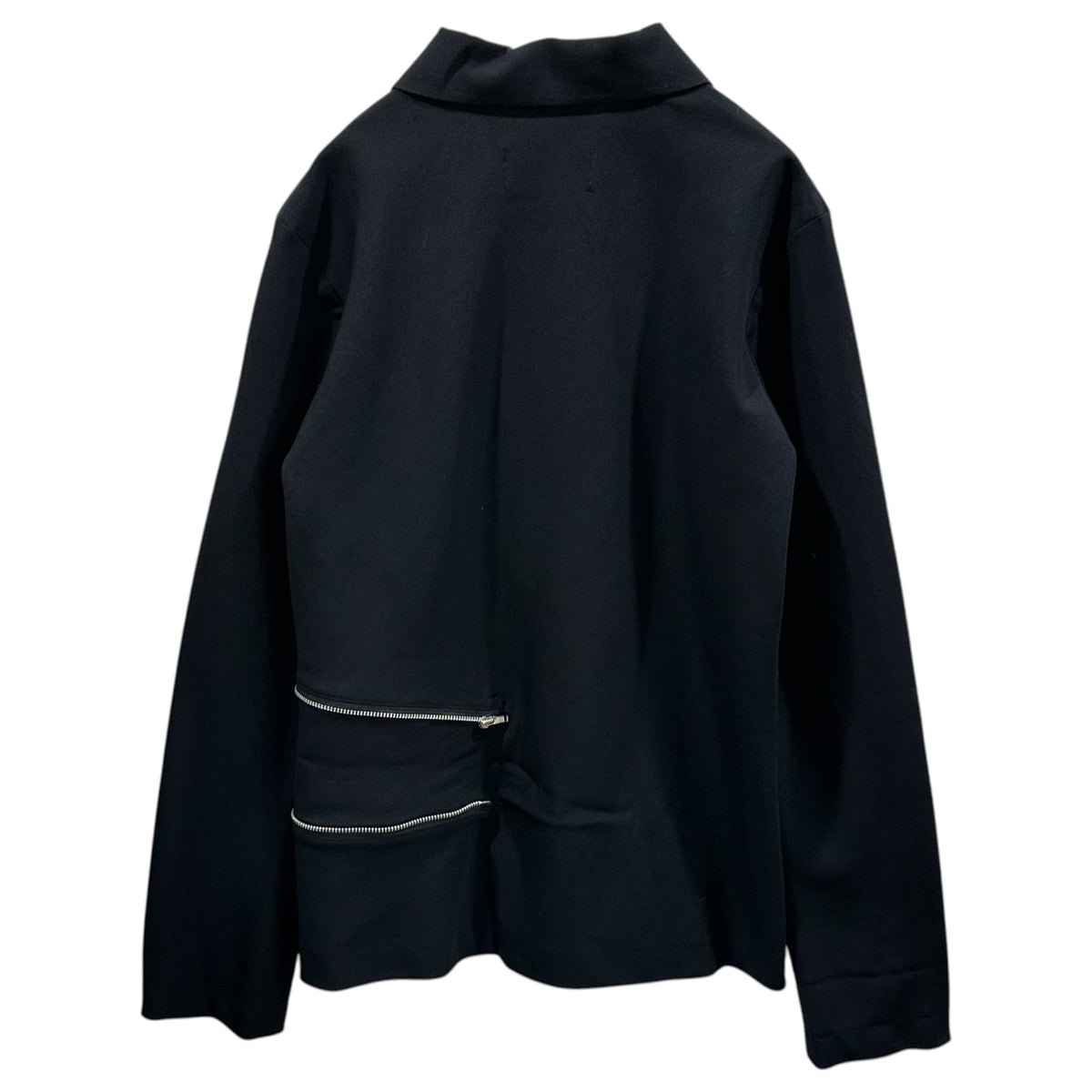 tricot COMME des GARCONS(トリココムデギャルソン) 2000SS Zip-Design Round-Collar Wool Gabardine Blouse ジップ デザイン 丸襟 ウール ギャバジン ブラウス TB-10011M M ダークネイビー AD1999 90s アーカイブ