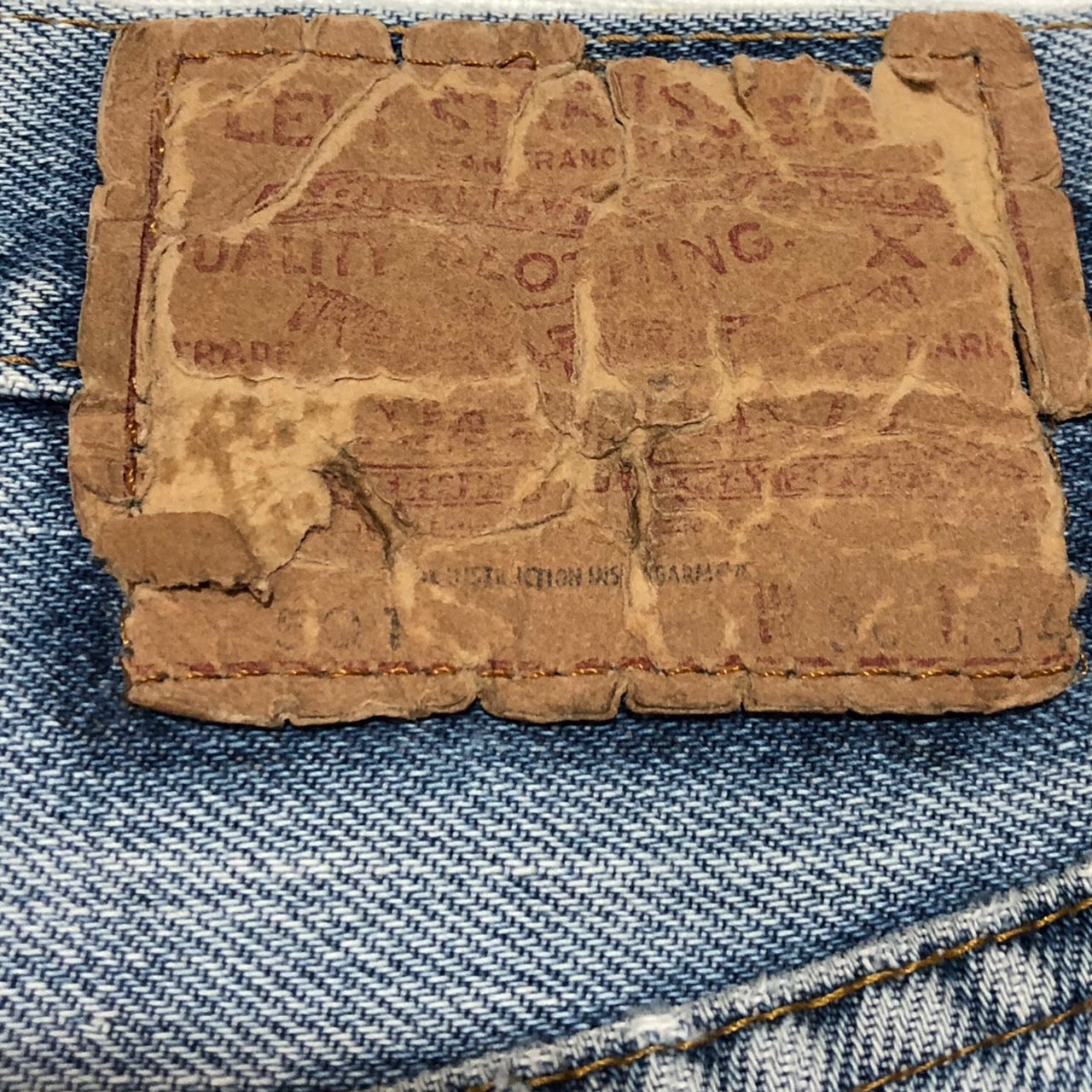 Levi's(リーバイス) 66後期 501 デニムパンツ/ヴィンテージ/ジーンズ W30 L34(実寸W29) ライトインディゴ USA製 裏ボタン6 セルビッチ 赤耳