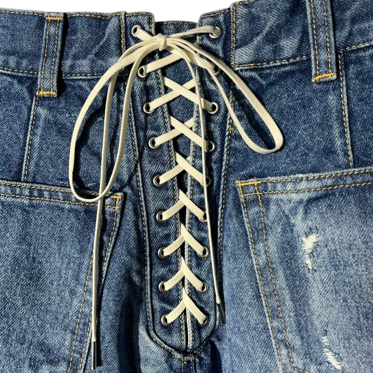 FETICO(フェティコ) LASER-CUT WIDE JEANS レーザー カット ワイド ジーンズ デニム パンツ FTC2420601 2(M程度) インディゴ