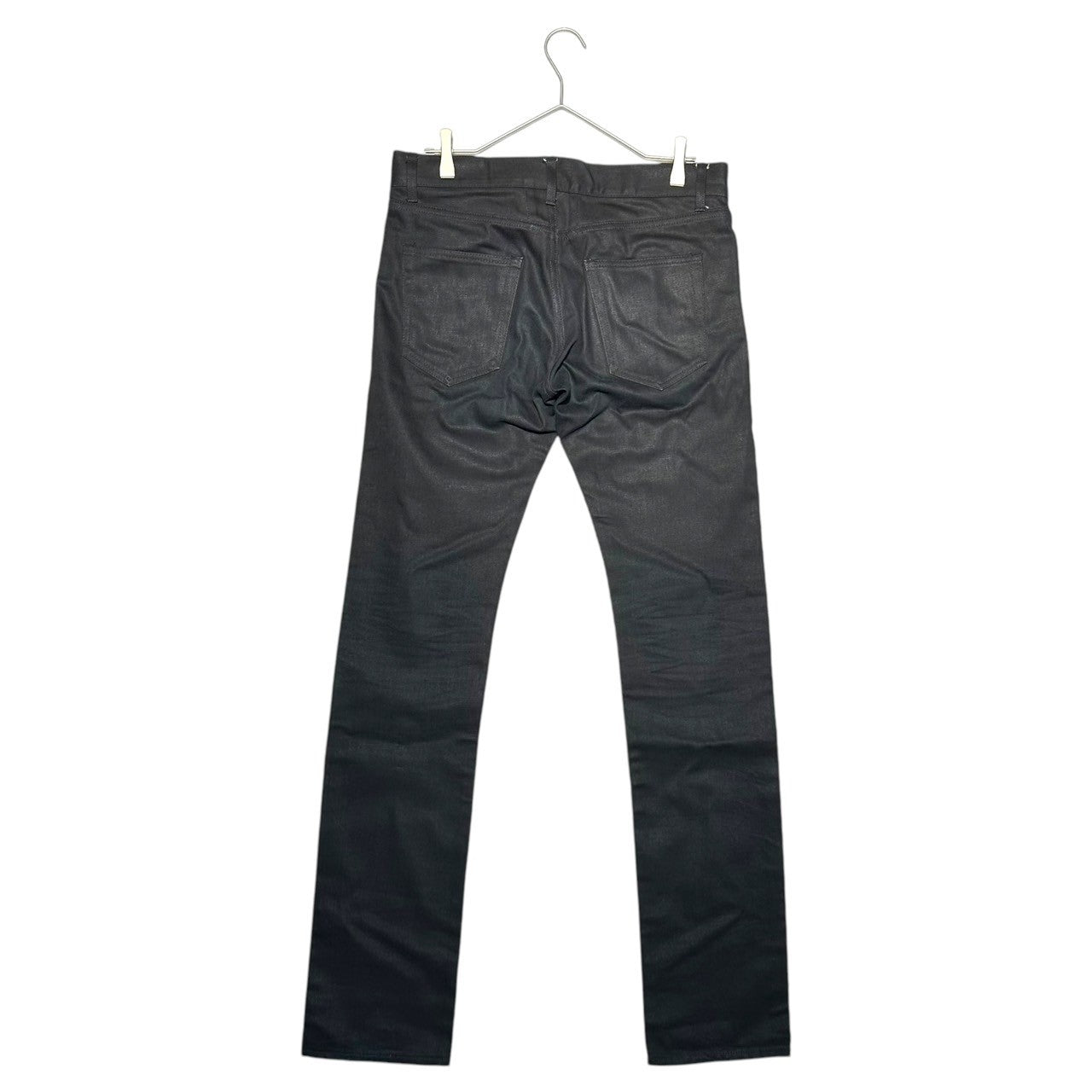SAINT LAURENT(サンローラン) 12SS by HEDI SLIMANE BLACK TREATMENT COATED エディスリマン期 ブラック トリートメント コーティング スキニー デニム パンツ 315391 YU078 30 ブラック