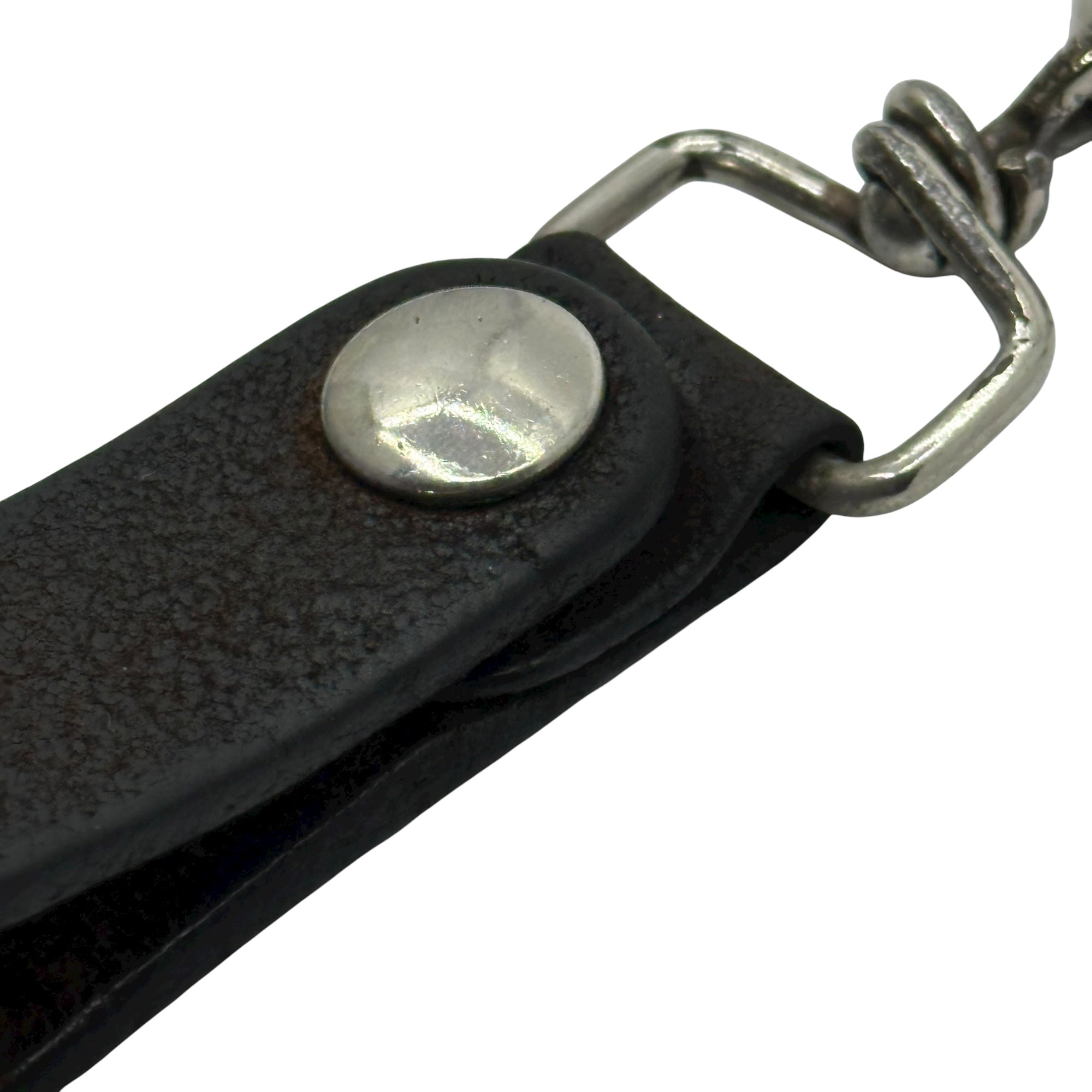 Maison Martin Margiela(メゾン マルタンマルジェラ) 00's ⓪ ⑩ Artisanal Leather Key Holder アーティザナル レザー キー ホルダー E02 11A027 シルバー×ブラック 本人期 ここのえ アーカイブ キーリング