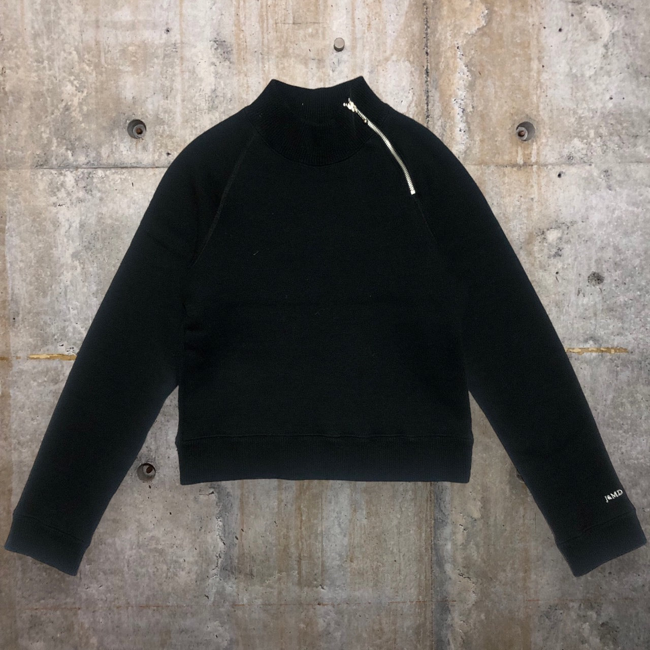 J&M Davidson(ジェイ&エムデヴィッドソン) ハイネックスウェットシャツ 0189731 表記なし(S程度) ブラック