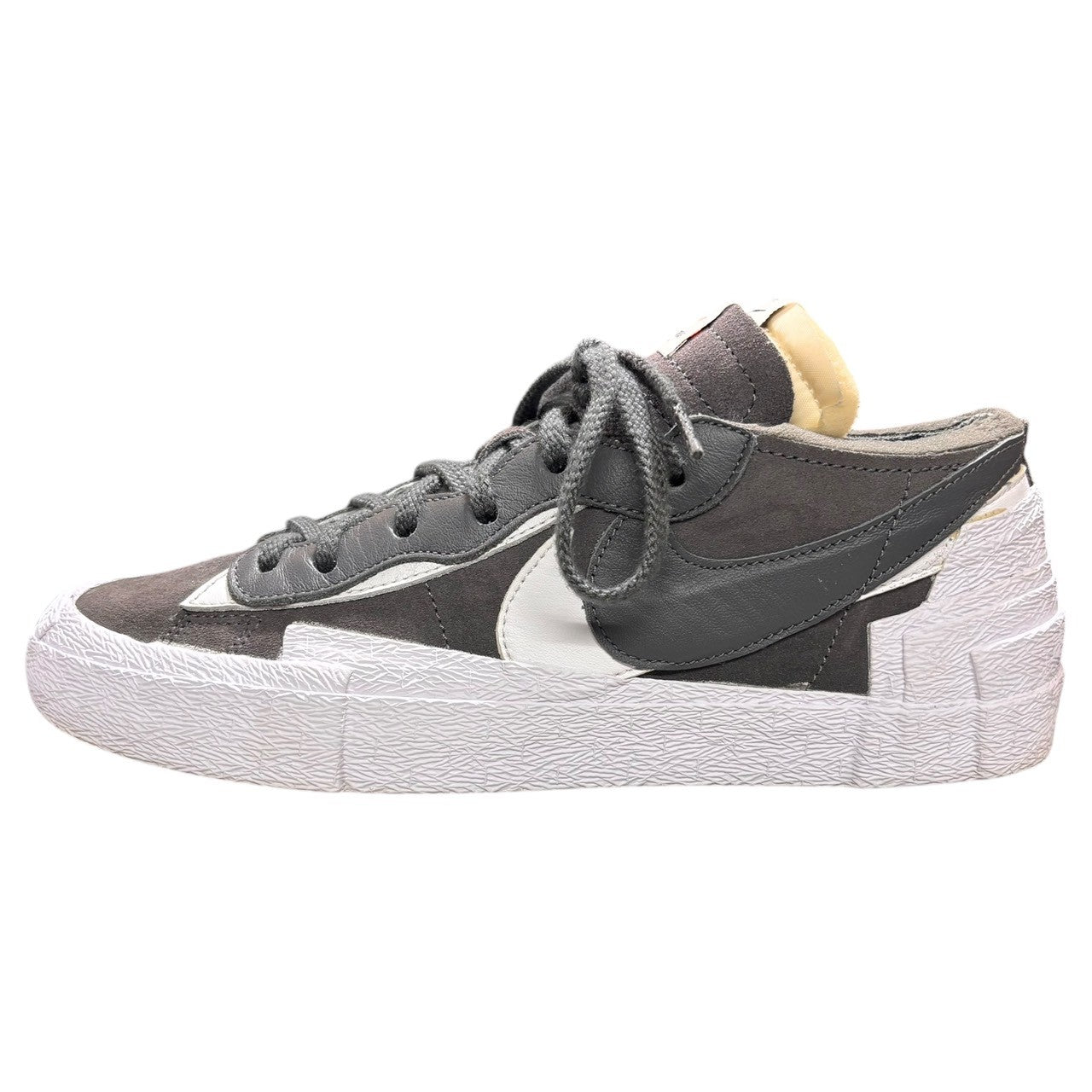 NIKE×SACAI(ナイキ×サカイ) BLAZER LOW "IRON GREY" ブレザー ロー DD1877-002 27cm グレー×ホワイト 箱付 ローカット スニーカー コラボ