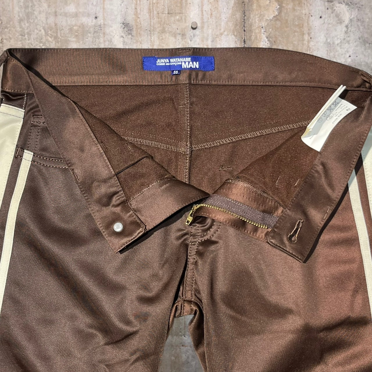 COMME des GARCONS JUNYA WATANABE MAN(コムデギャルソンジュンヤワタナベマン) 07SSサイドラインパンツ WS-S003 SS ブラウン AD2006