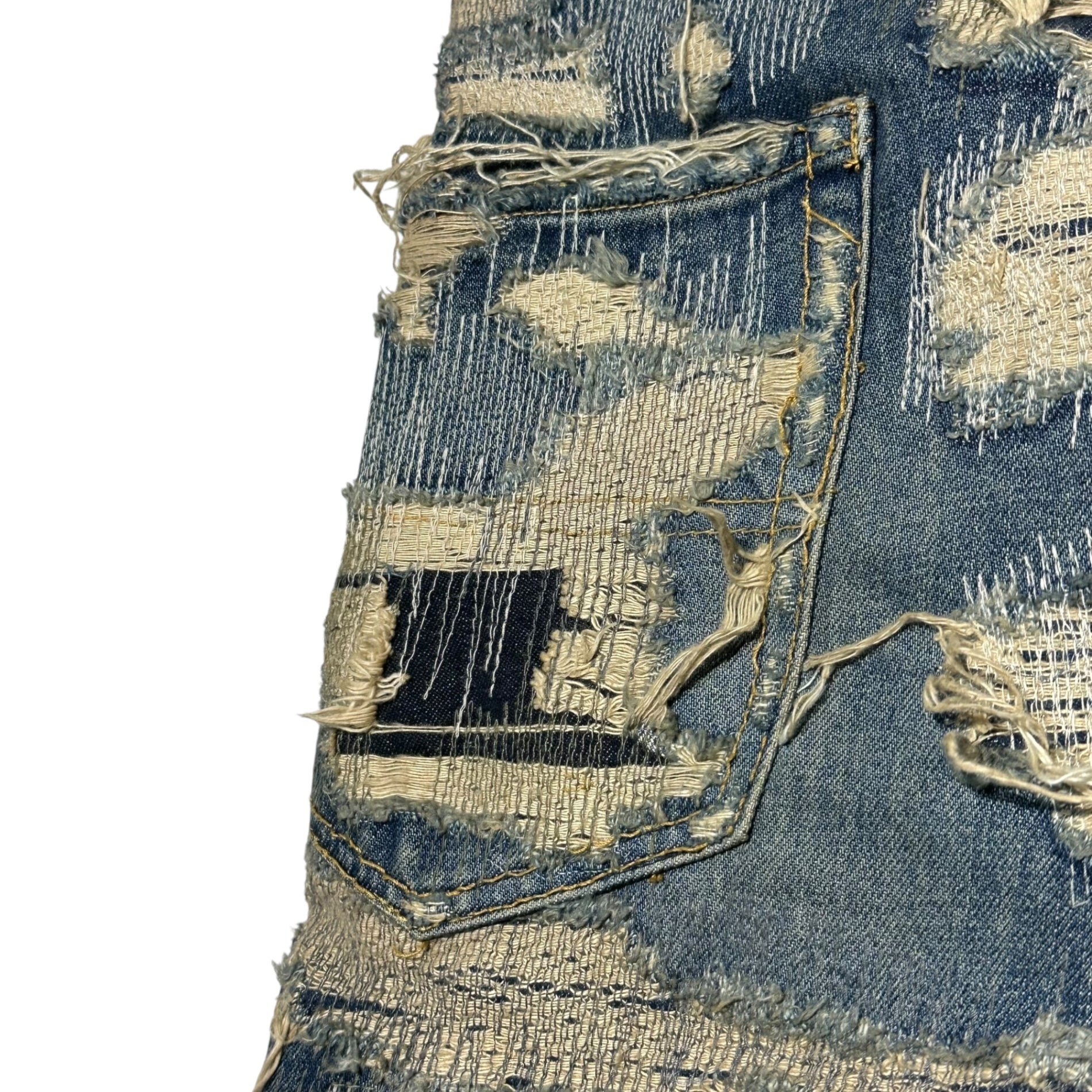 【近日公開】UNDERCOVERISM(アンダーカバイズム) 05AW 85 DENIM Hard Crash Denim Pants 85デニム ハード クラッシュ デニム パンツ 5A240-P2 3(M~L程度) インディゴ