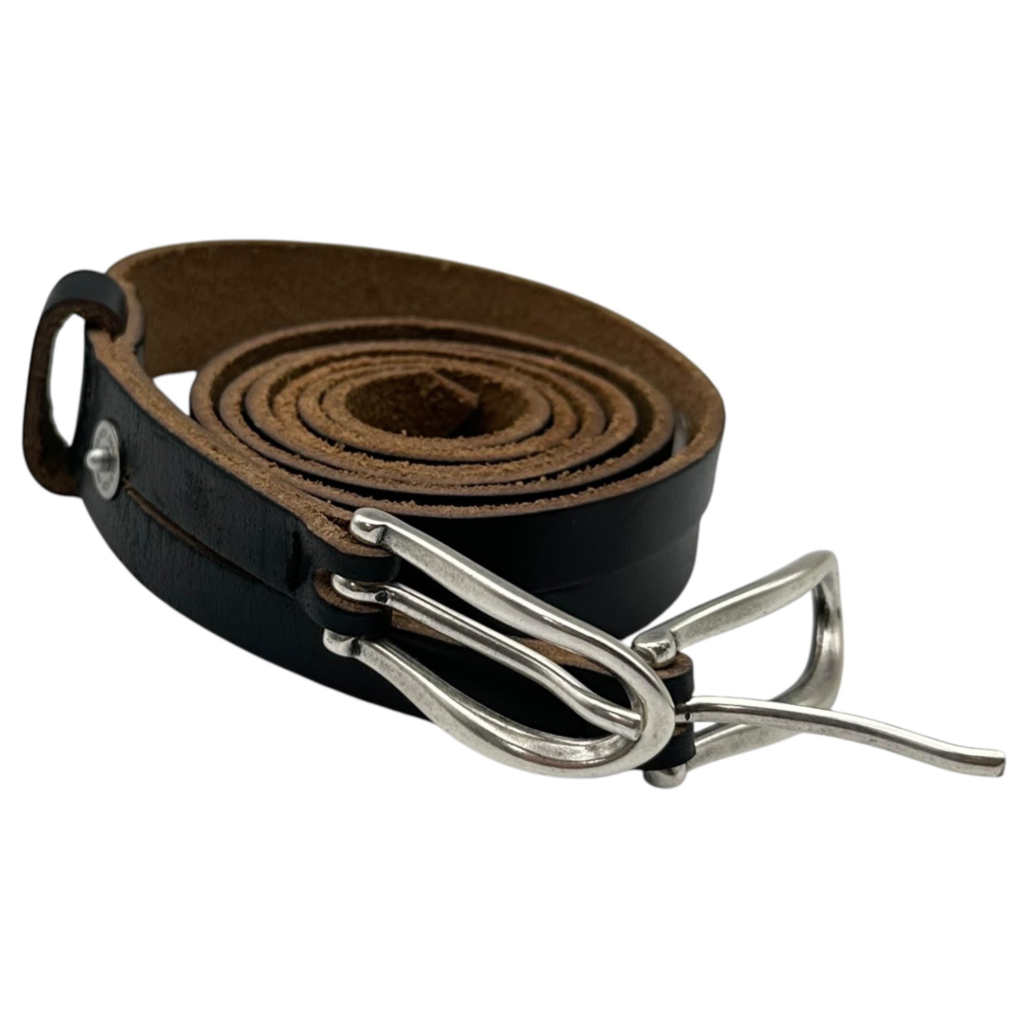 OUR LEGACY(アワーレガシー) TWIN TONGUE BELT ツイン タン ベルト 80 ブラック