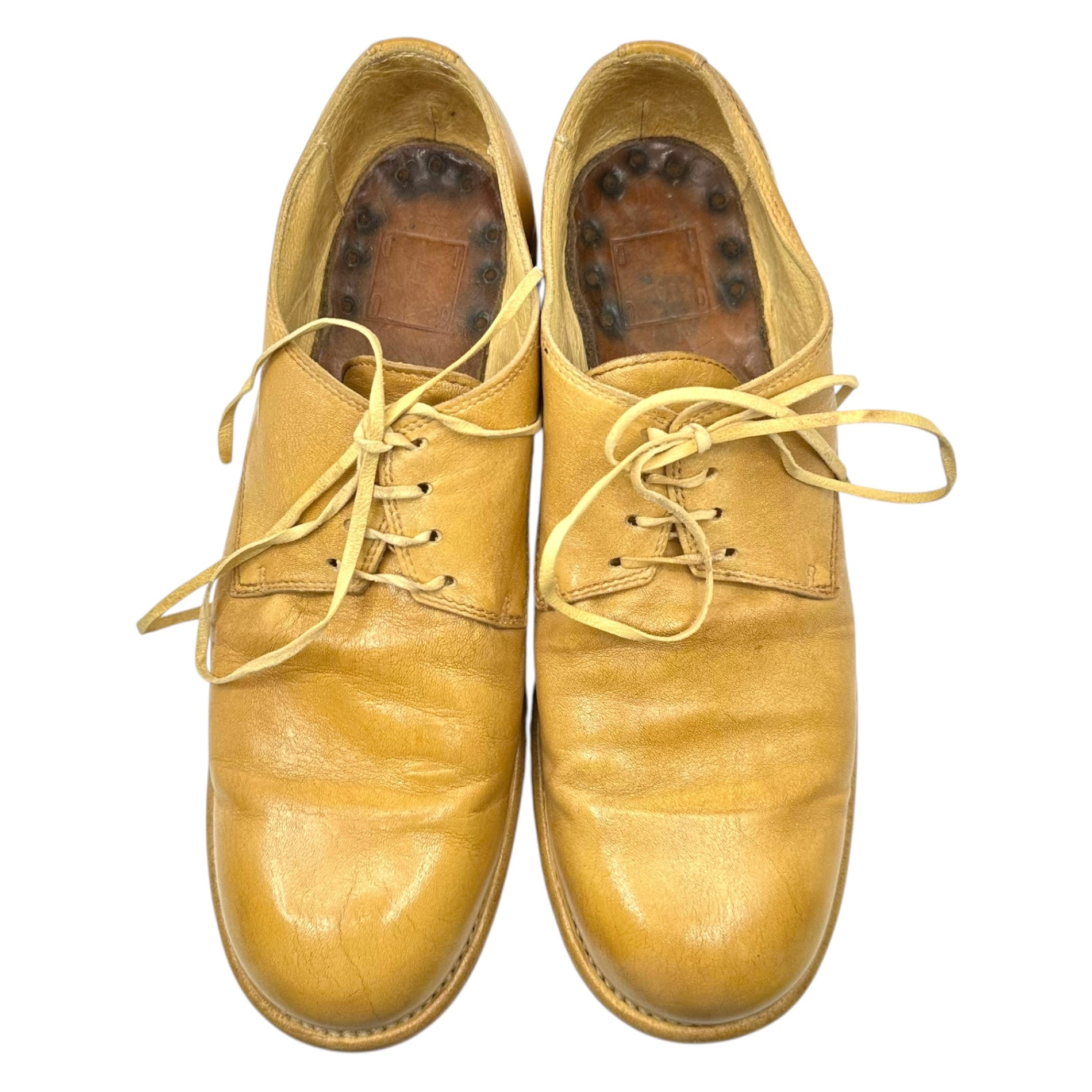 GUIDI(グイディ) DONKEY FULL GRAIN ダービー シューズ 992 41(26.5cm程度) ベージュ レザー シューズ 革靴 箱付