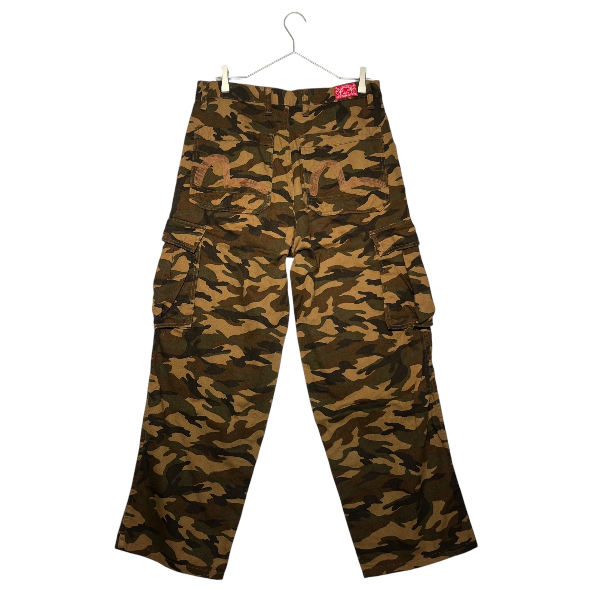 EVISU(エヴィス) Camo cargo pants カモフラ カーゴ パンツ 34×34 オリーブ
