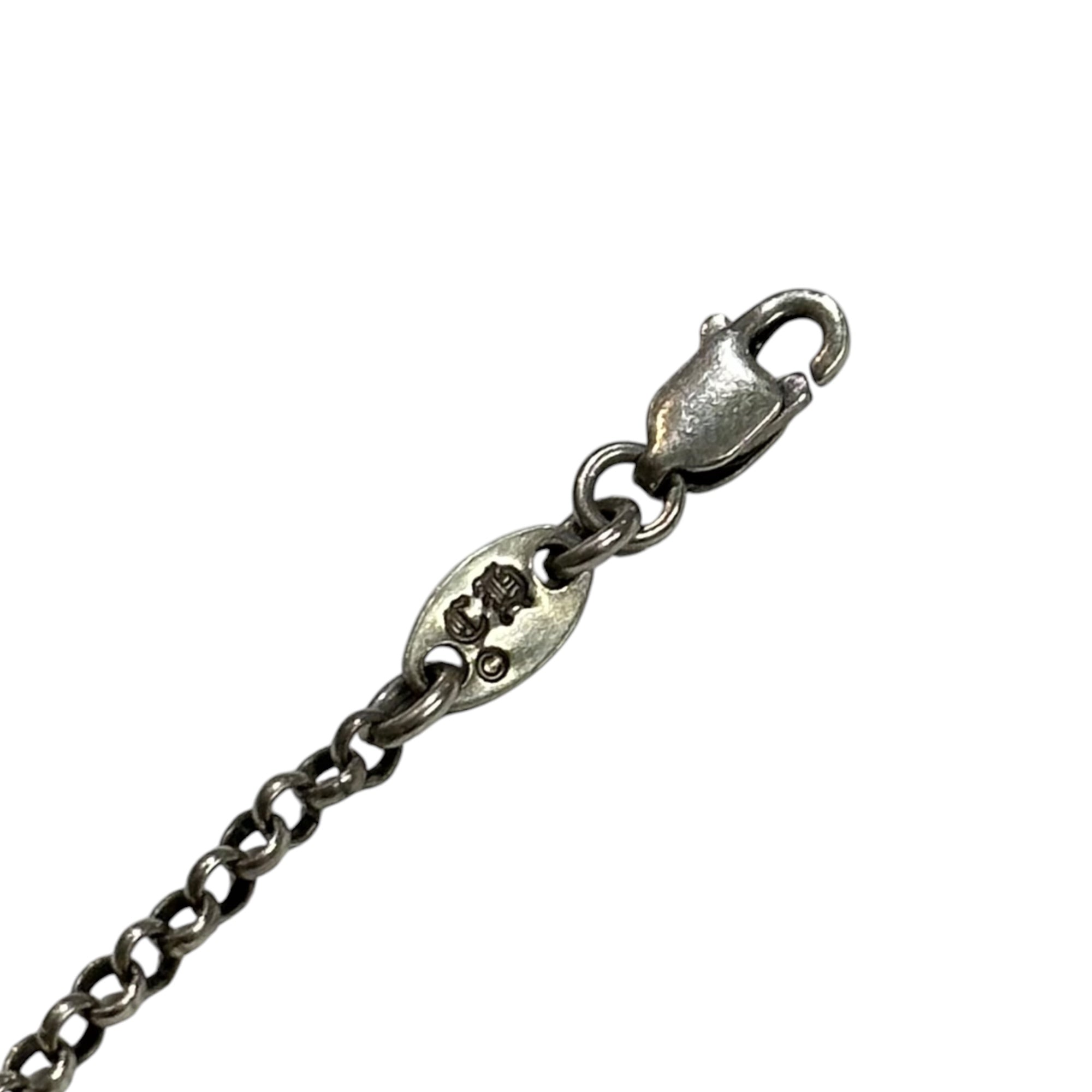 CHROME HEARTS(クロムハーツ) CH CROSS BABY FAT CHARM w/ ROLL CHAIN 18" CHクロス ベイビー ファット & ロールチェーン 18インチ シルバー