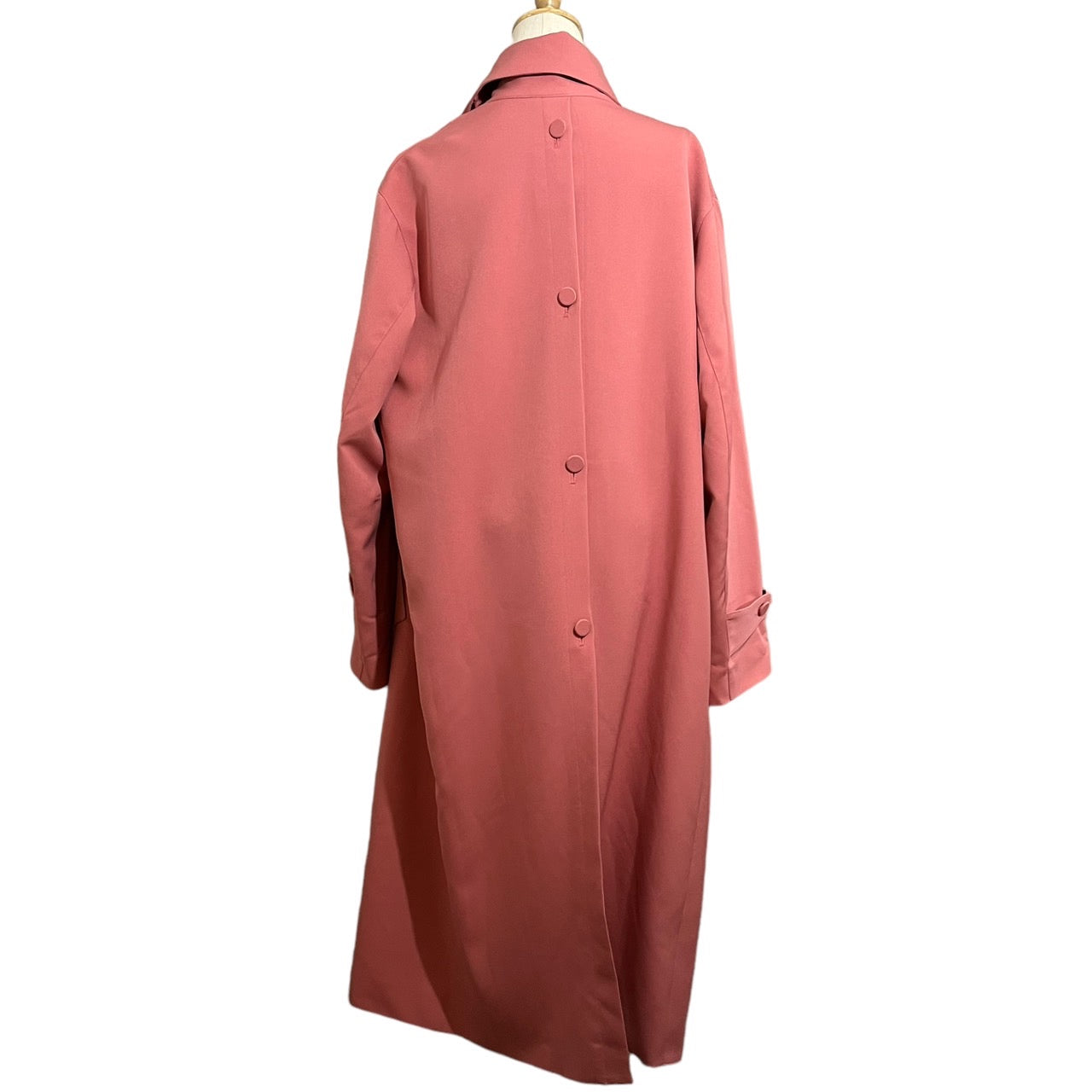 Rokh(ロク) layered double breasted long coat/レイヤードダブルブレストロングコート 00000136681446 SIZE S ピンク