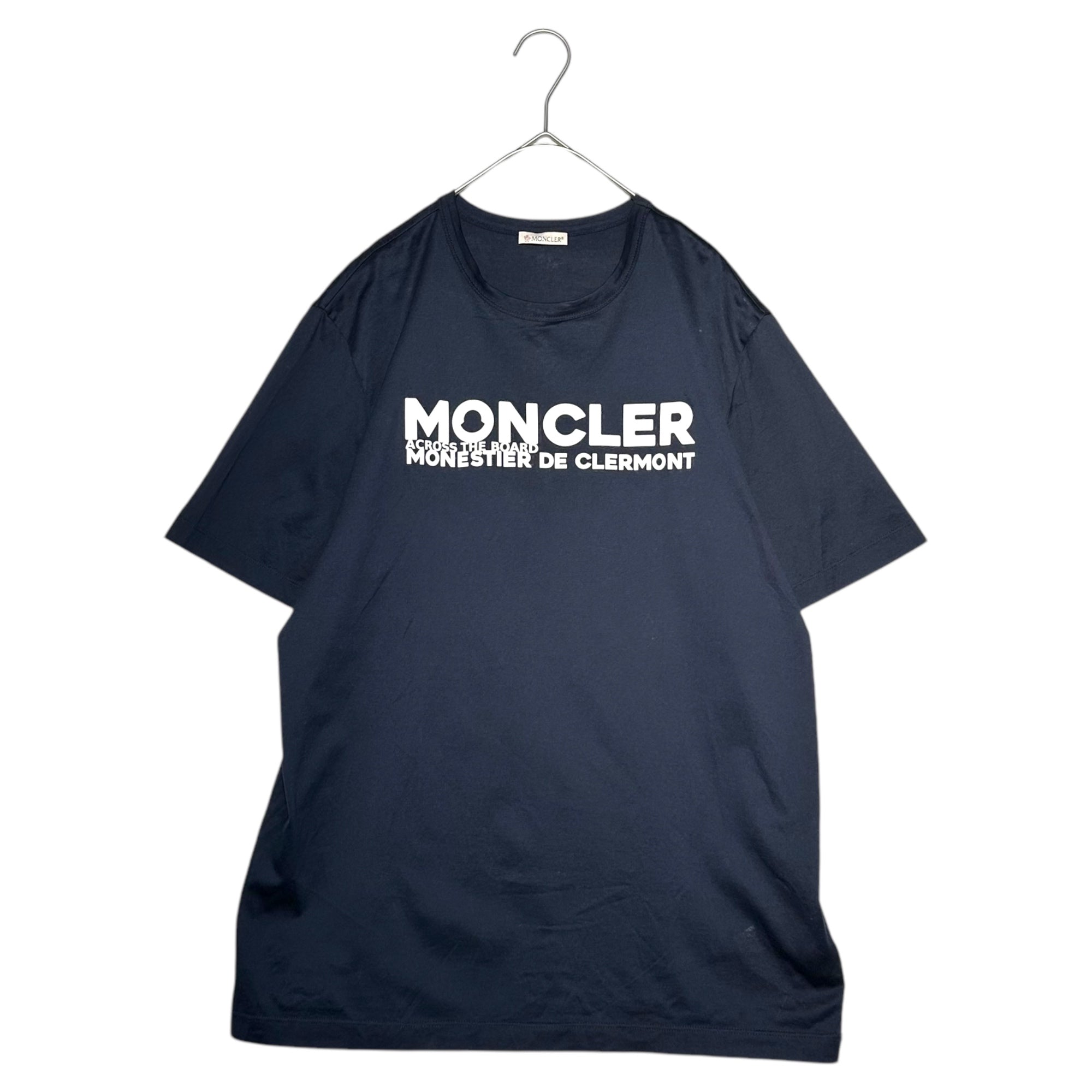 MONCLER(モンクレール) MONESTIER DE CLERMONT Rubber Logo Print T-Shirt ラバー ロゴ プリント Tシャツ G10918C7D910 M ネイビー ACROSS THE BOARD 半袖