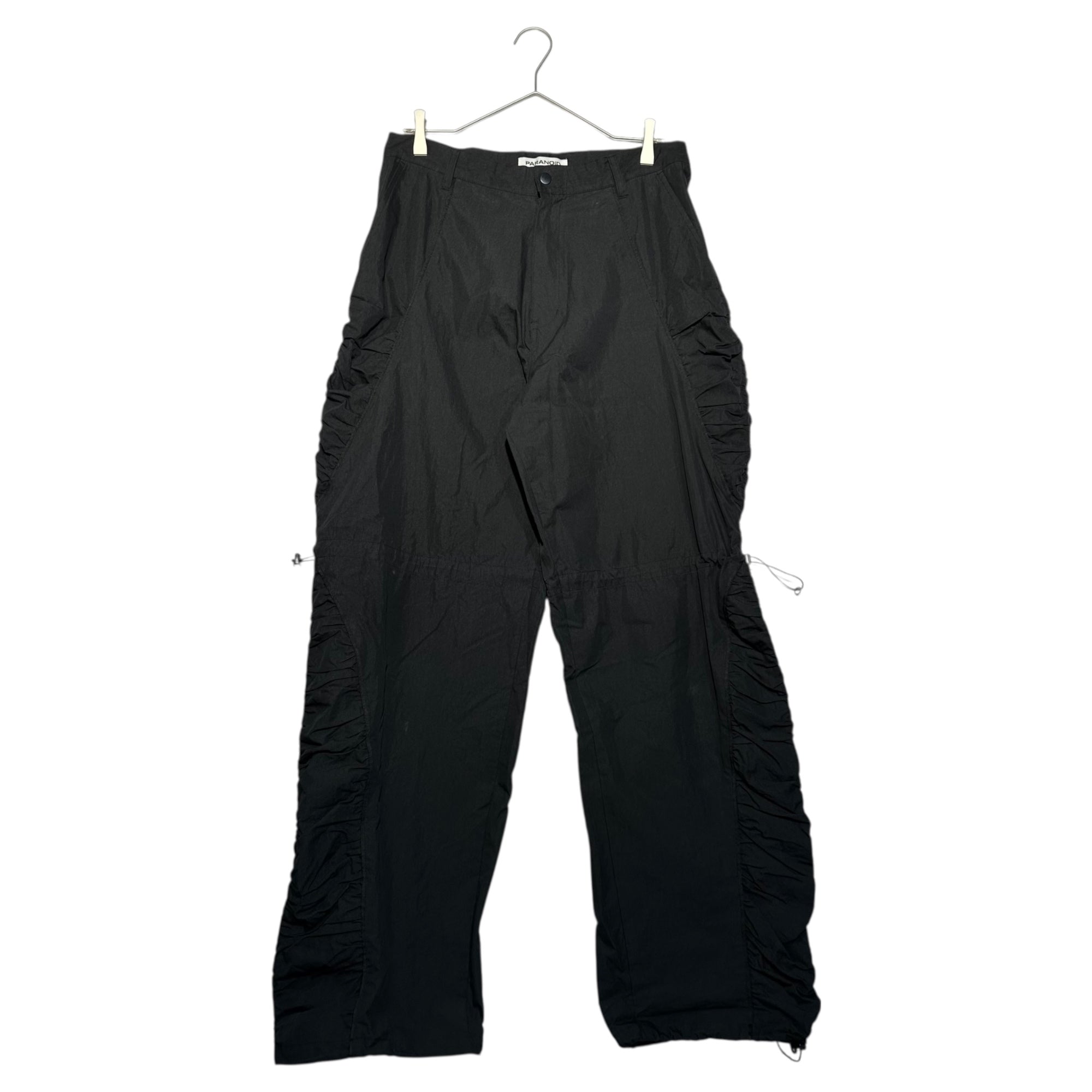 PARANOID(パラノイド) 24SS GATHER PANTS ギャザー パンツ 24S006_12 L ブラック ナイロン ギミック