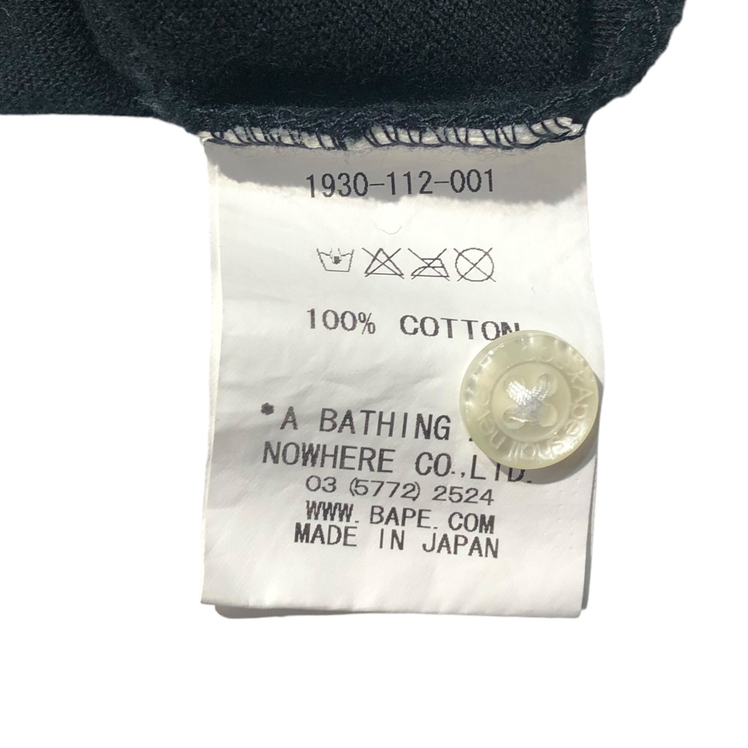 A BATHING APE(アベイシングエイプ) ONE POINT POLO ワンポイント ロゴ ポロシャツ 1930-112-001 L ブラック