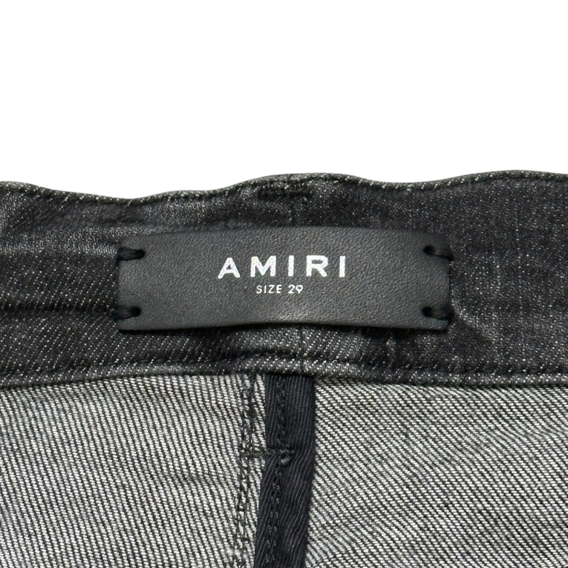 AMIRI(アミリ) Used Black Skinny Denim Pants ユーズド加工 ブラック スキニー デニム パンツ 29 ブラック