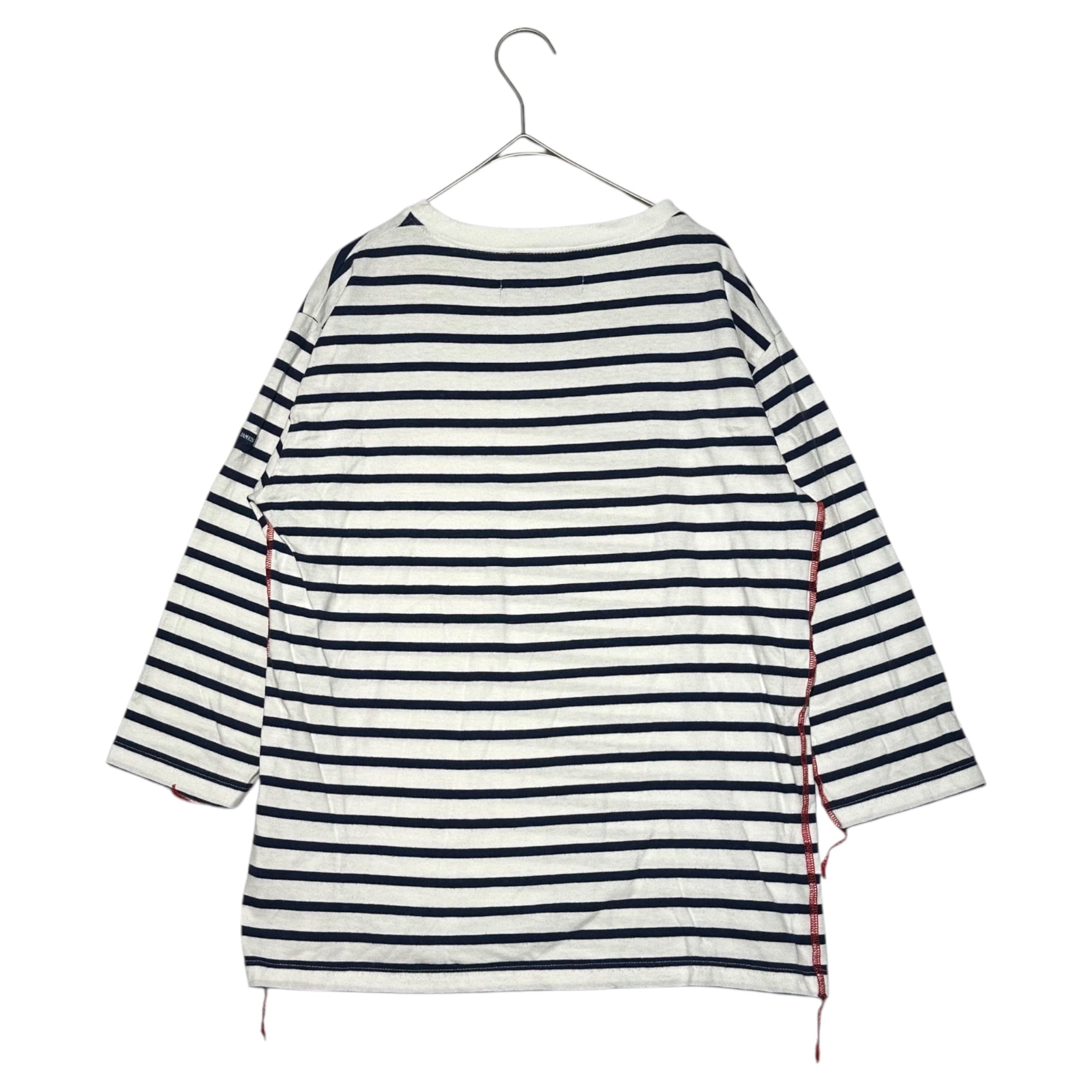 CdG JUNYA WATANABE MAN×SAINT JAMES(コムデギャルソンジュンヤワタナベマン×セントジェームス) 11SS Inside-out Striped L/S Cut and Sewn インサイドアウト ボーダー 長袖 カットソー WG-T023 S ホワイト×ネイビー AD2010