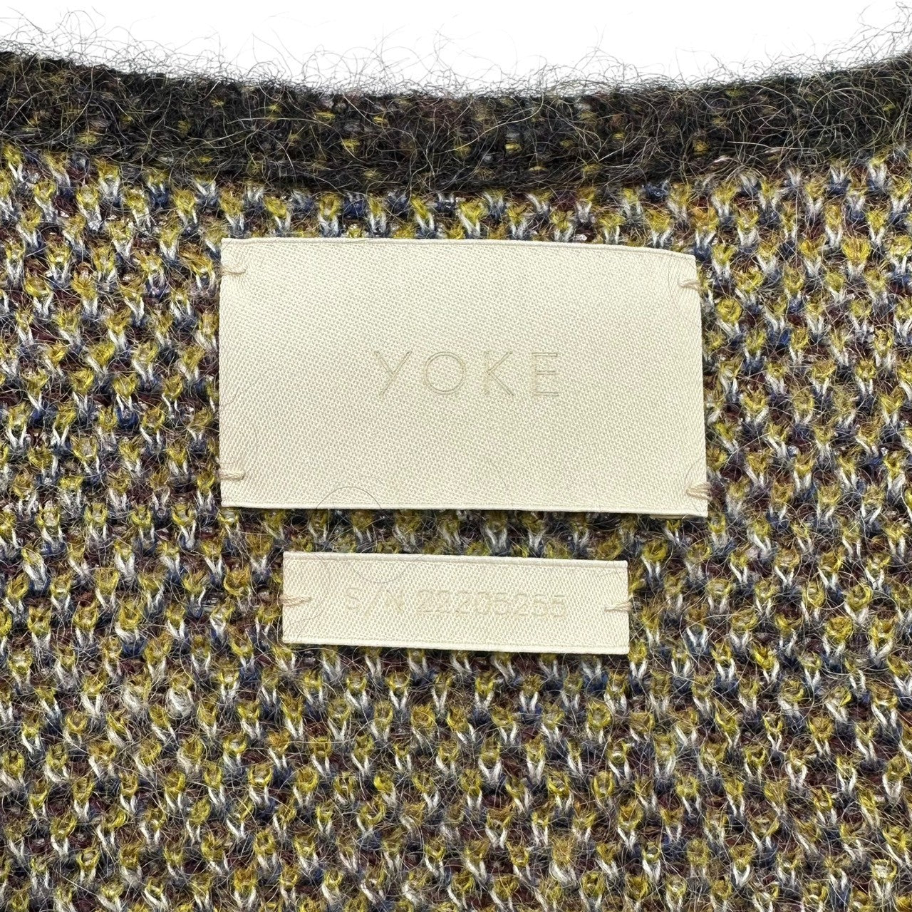 YOKE(ヨーク) 22AW STILL JACQUARD CARDIGAN スティル ジャカード カーディガン YK22AW0414S 2 ブラック モヘア