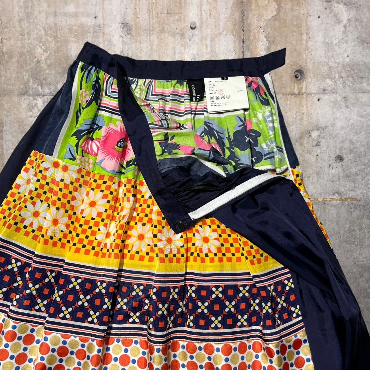 tricot COMME des GARCONS(トリココムデギャルソン) 02SS総柄マキシスカート TS 02007S S ミックス AD2001