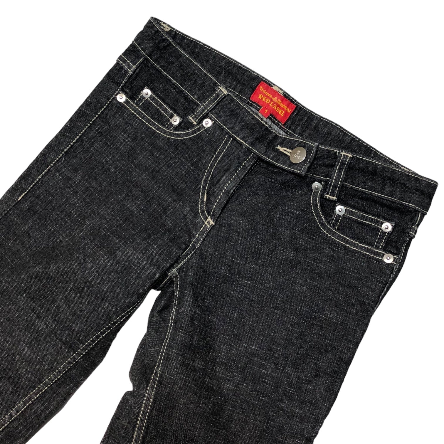 Vivienne Westwood RED LABEL(ヴィヴィアンウエストウッドレッドレーベル) オールド ブラック フレア デニム パンツ 357-03-71009 SIZE 01(S) ブラック ブーツカット