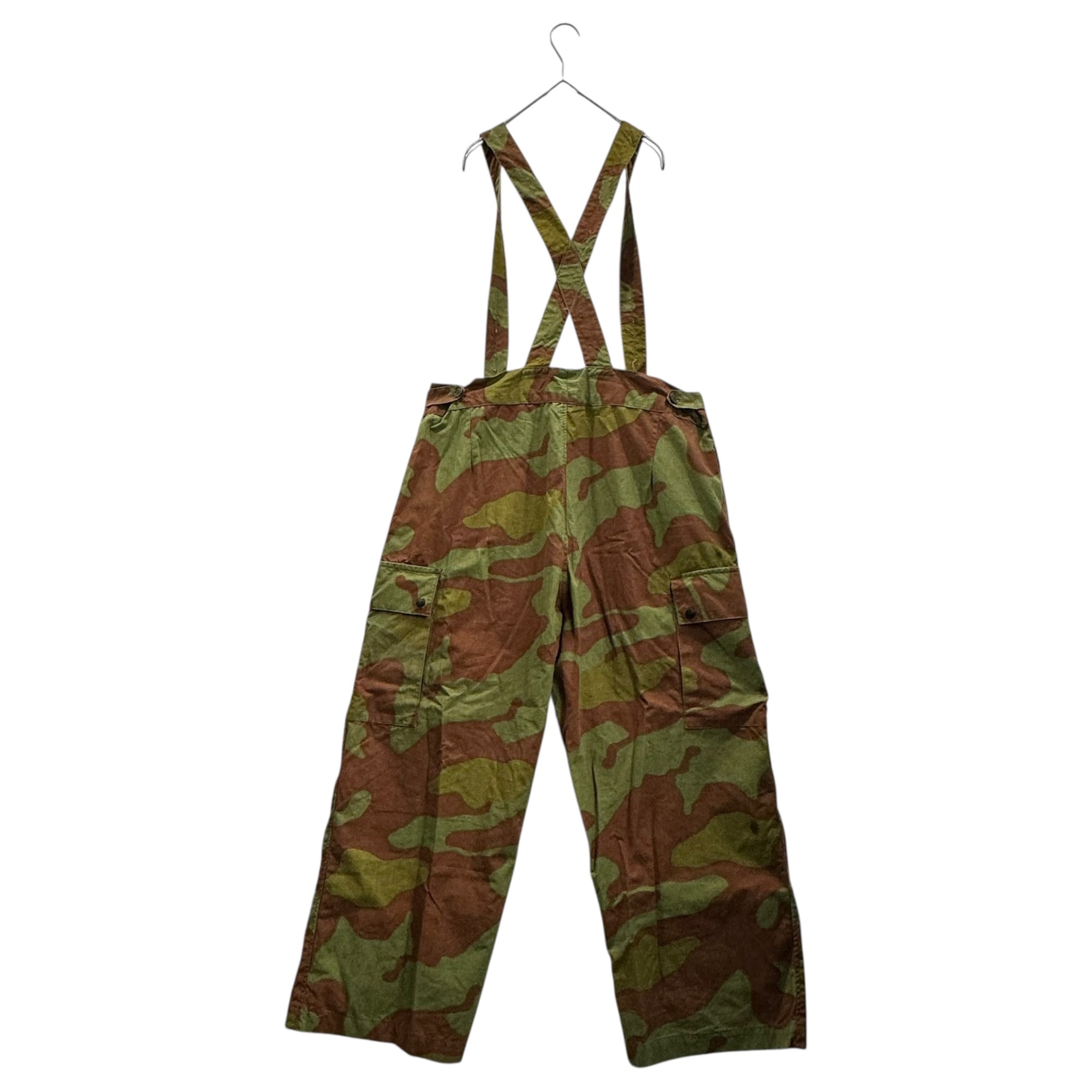 MILITARY(ミリタリー) 60's Italian Army San Marco Camo Overalls イタリア軍 サンマルコカモ オーバーオール 1-104 185 181 表記消(XL程度) グリーン×ブラウン 60年代 パンツ