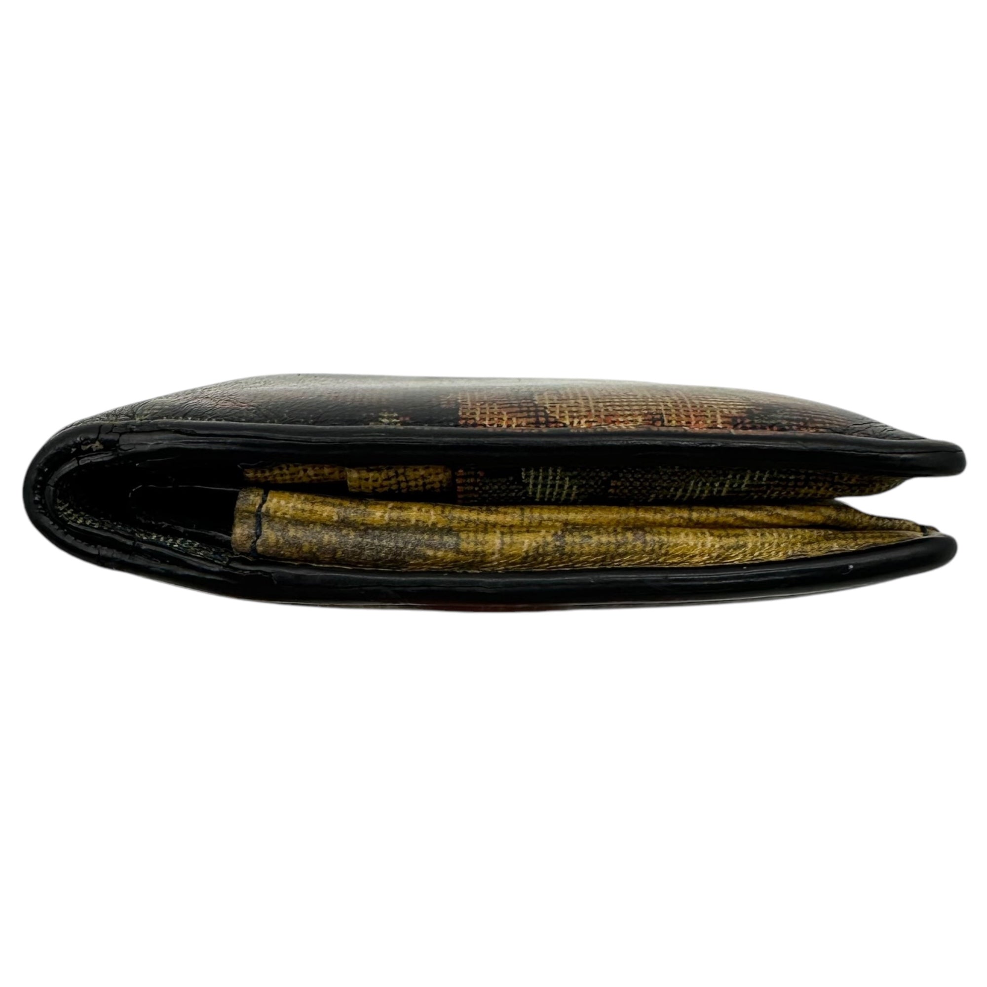 MAISON MARGIELA(メゾンマルジェラ) Calf Leather Bifold Wallet 'Cumin' カーフレザー 二つ折り財布 クミン S56UI0140 ブラック×ベージュ ウォレット 花柄