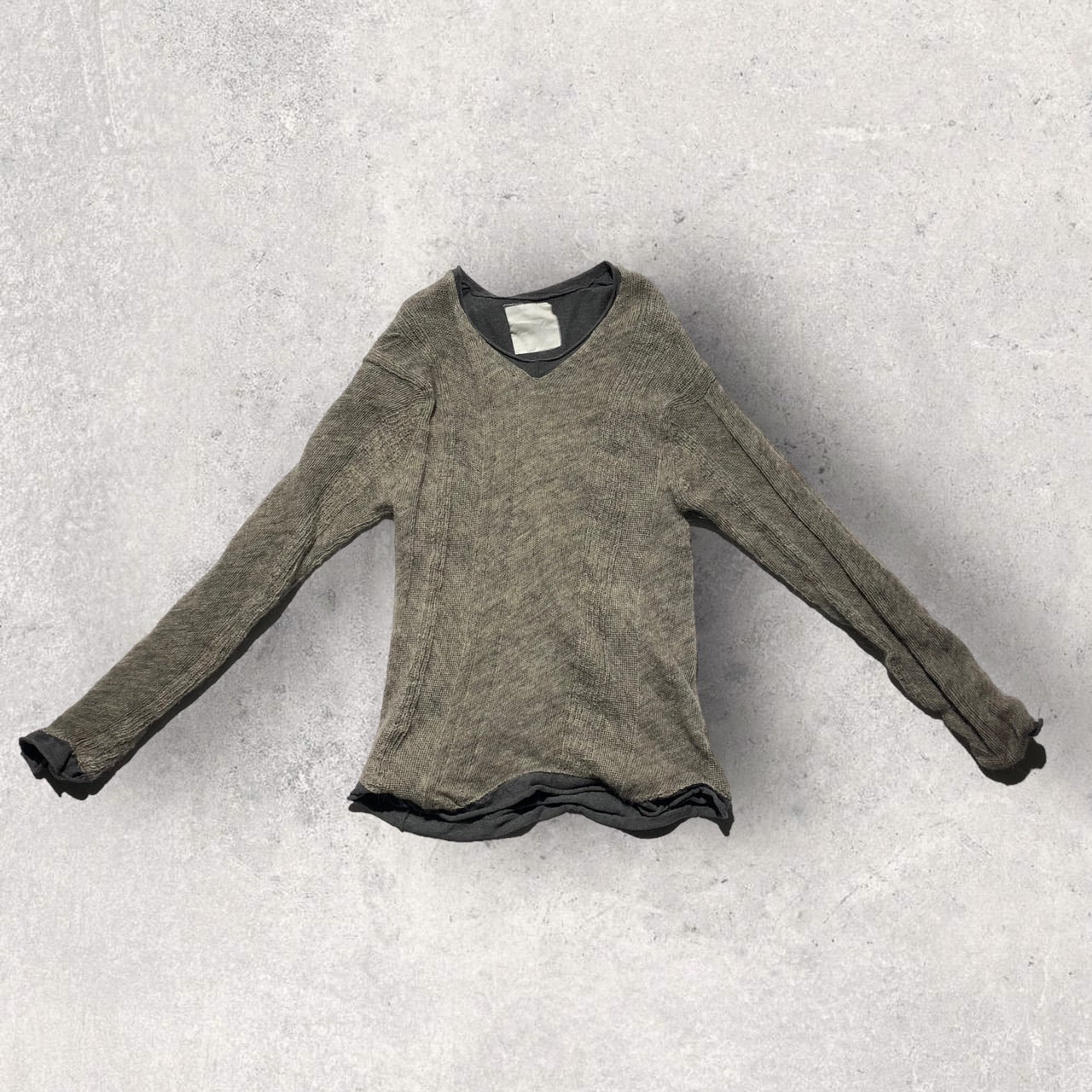 COMME des GARCONS HOMME HOMME(コムデギャルソンオムオム) 90’Sレイヤードウールニット IN-040020 表記なし(Sサイズ程度) グレー AD1998 田中オム