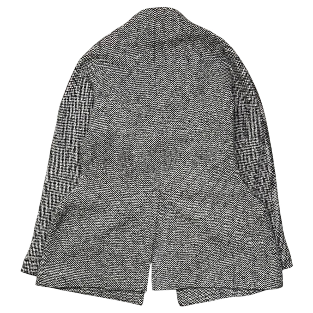 COMME des GARCONS(コムデギャルソン) 2012AW Tie-detail wool tweed jacket 紐 ツイード ウール ジャケット GJ-J065 XS ブラック×ホワイト AD2012