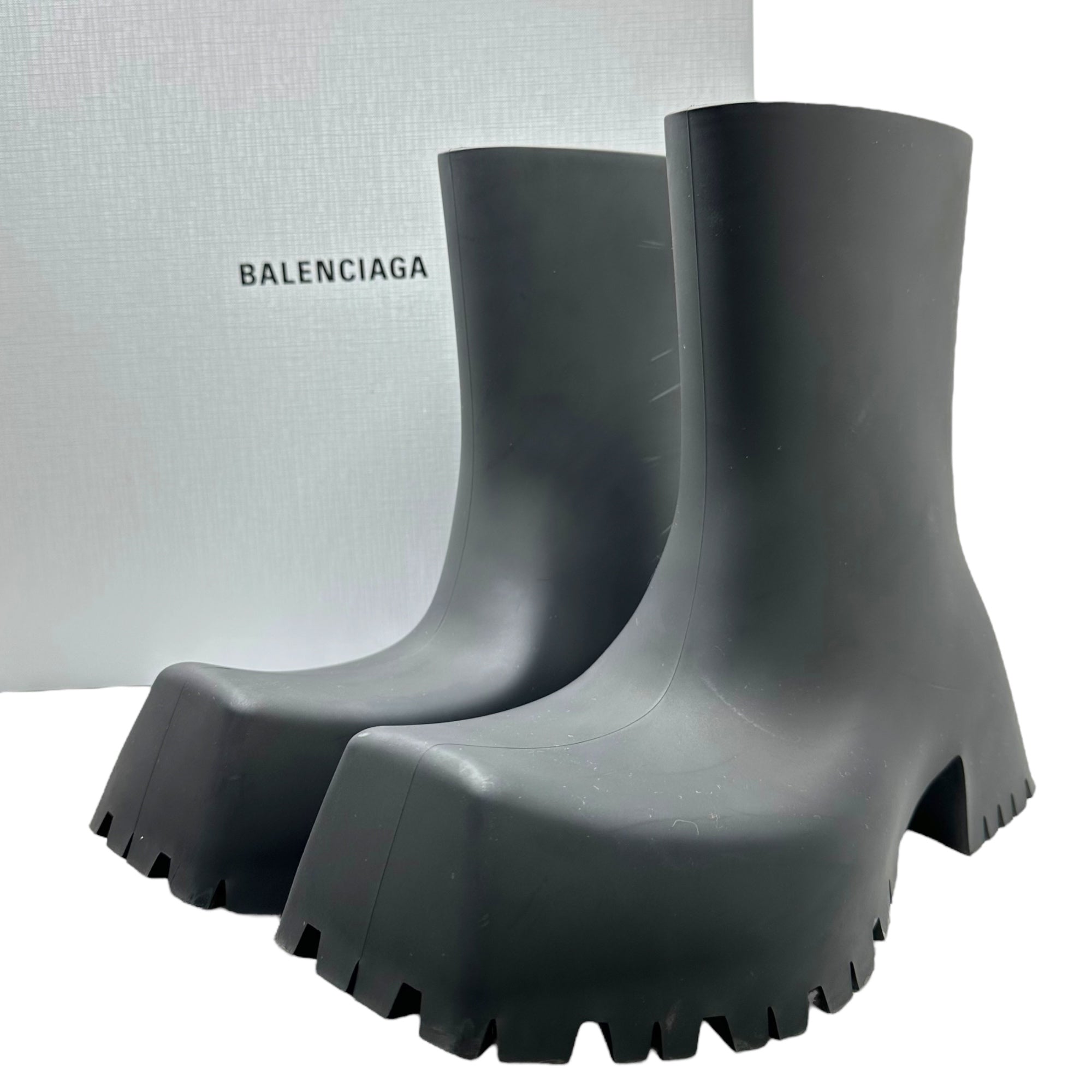 BALENCIAGA(バレンシアガ) 22SS TROOPER RUBBER BOOT トルーパー ラバー ブーツ 680660 27cm ブラック 箱付