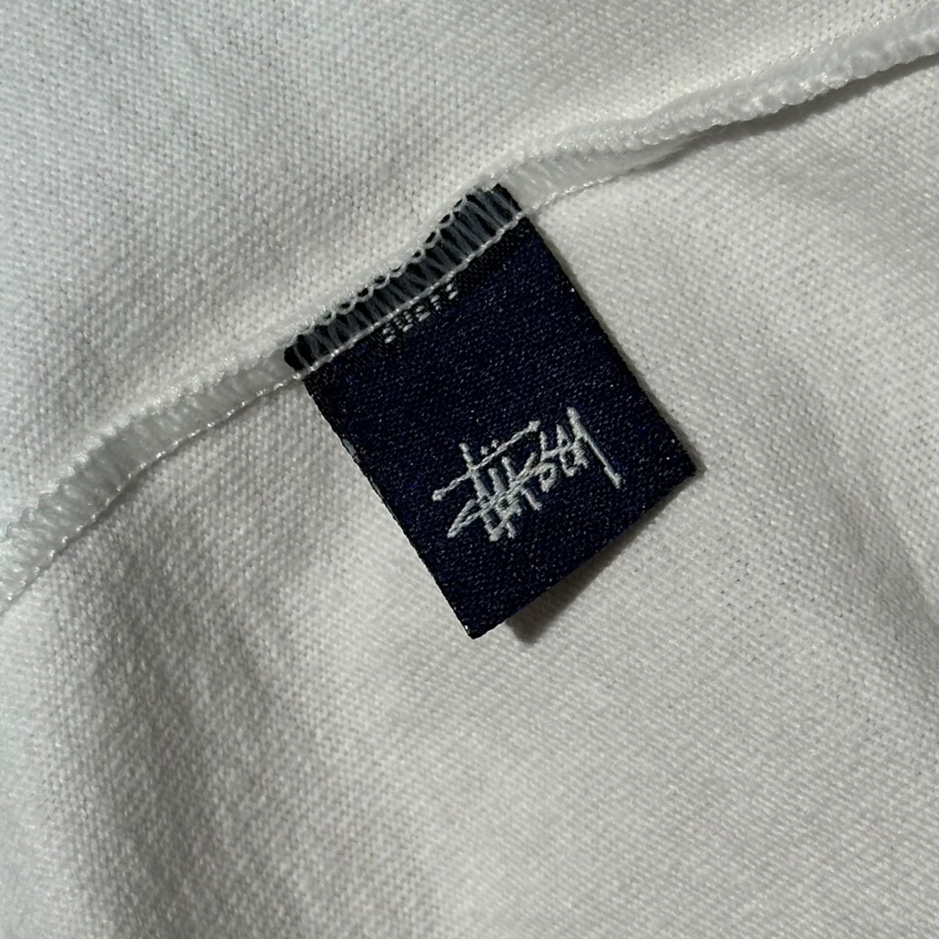 STUSSY(ステューシー) 00's USA made "CUSTOMADE №2" LOGO TEE カスタムメイド ロゴ Tシャツ 表記無(M程度) ホワイト CM LABLCNCPT