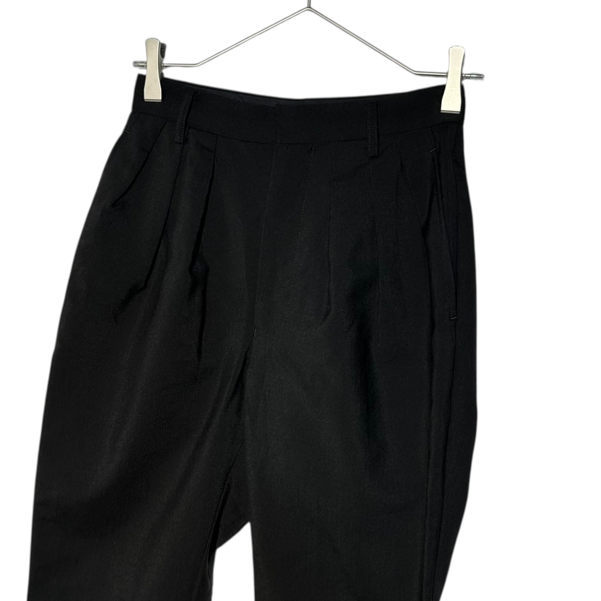 COMME des GARCONS JUNYA WATANABE(コムデギャルソンジュンヤワタナベ) 10SS 3-Tuck Mohair Wool Slim Slacks 3タック モヘア ウール スリム スラックス JE-P043 XS ブラック AD2009 パンツ