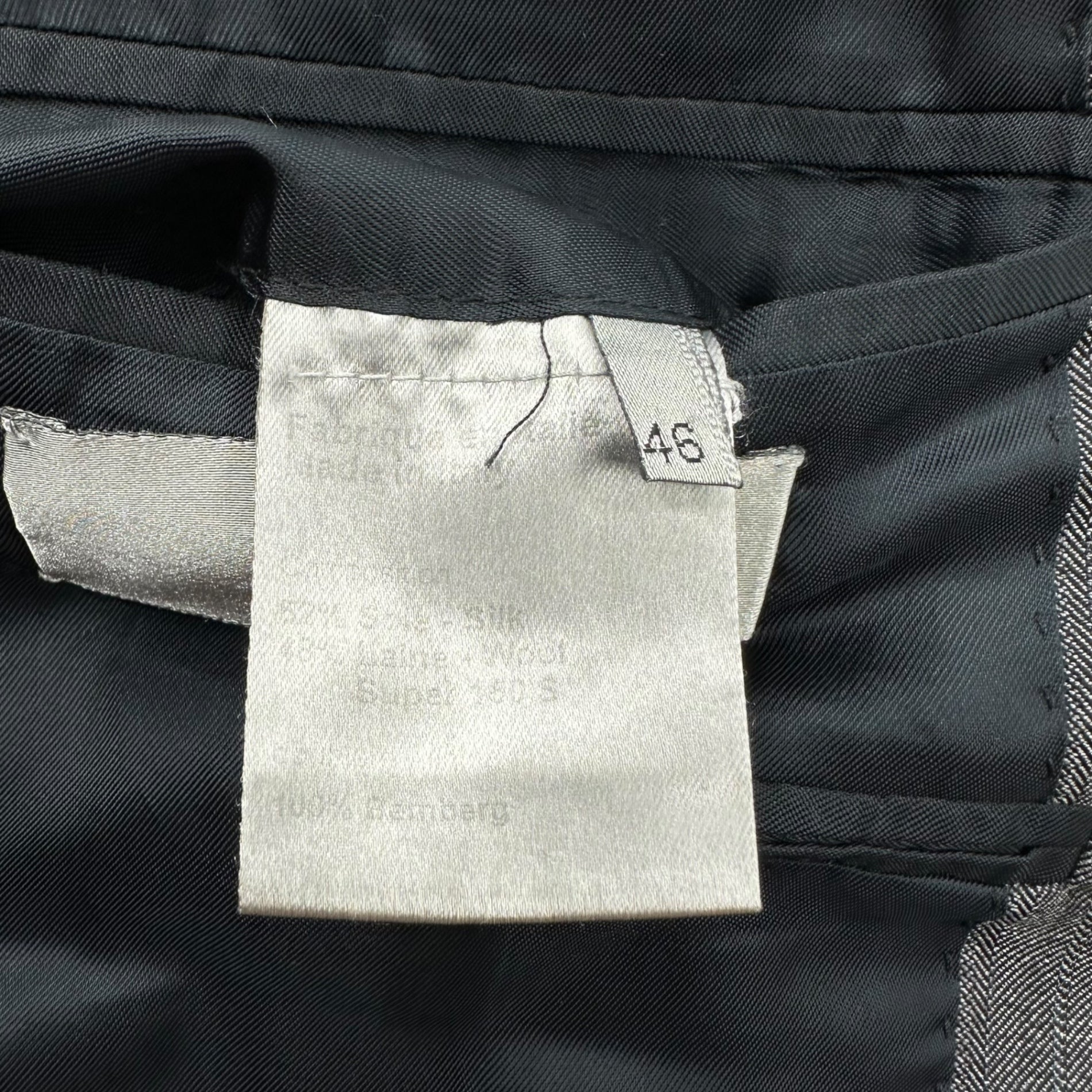 Dior HOMME(ディオールオム) 08AW By Kris Van Assche Silk Wool 2B Jacket クリスヴァン アッシュ期 シルク ウール 2B テーラード ジャケット 8H3I70450718 46 グレー アーカイブ ストライプ