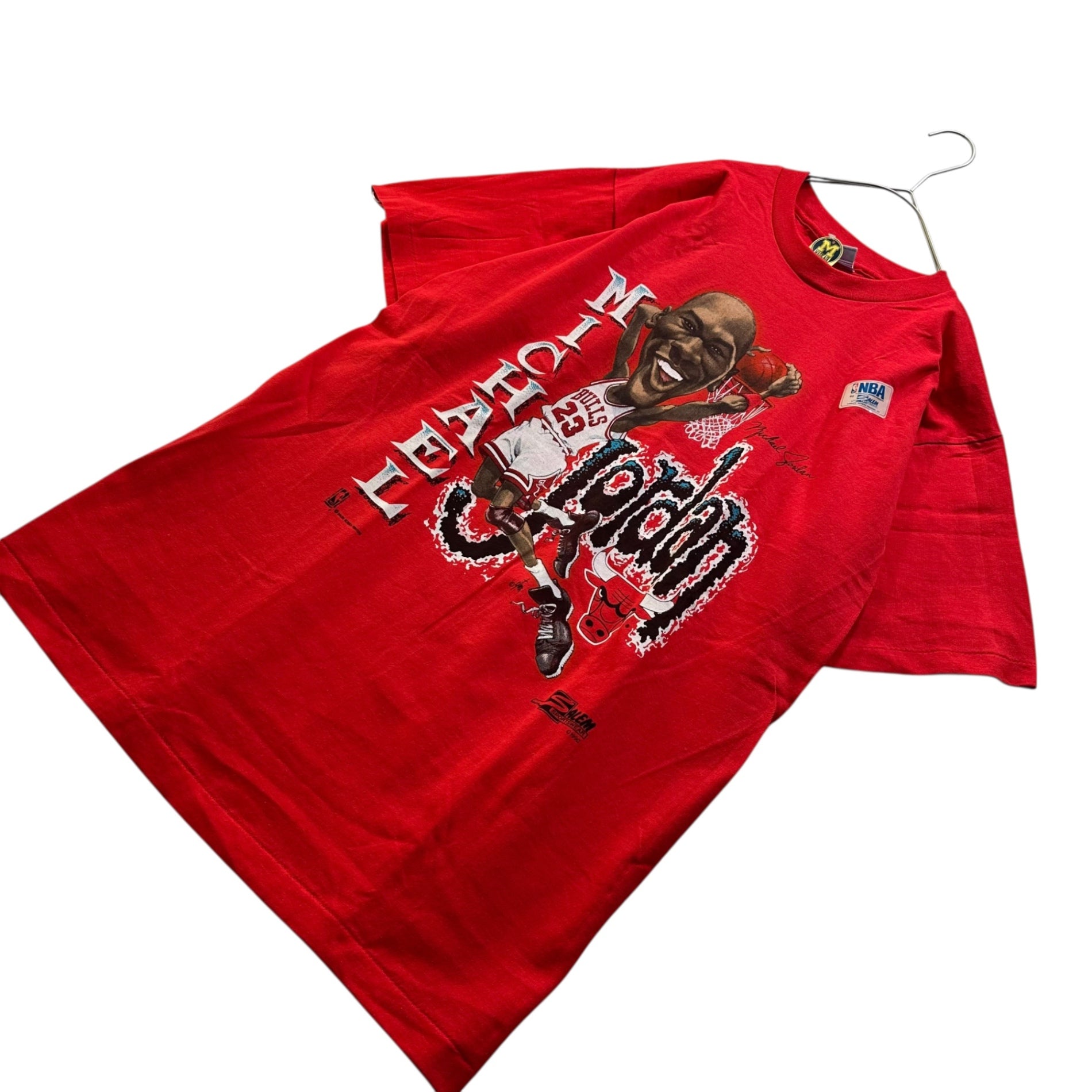 VINTAGE(ヴィンテージ) 90s Michael Jordan Character T-Shirt 90年代 マイケルジョーダン キャラクター Tシャツ L レッド デッドストック