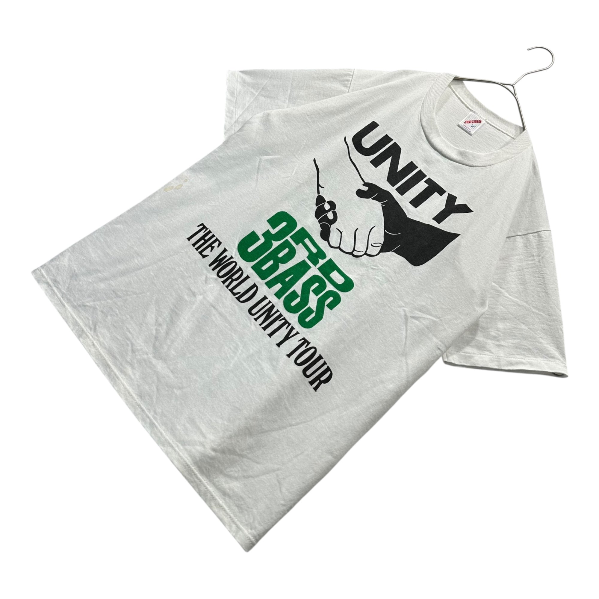 VINTAGE(ヴィンテージ) 90's 3rd Bass The Would Unity Tour Vintage Tee 90年代 ワールド ツアー ヴィンテージ Tシャツ L ホワイト×ブラック×グリーン