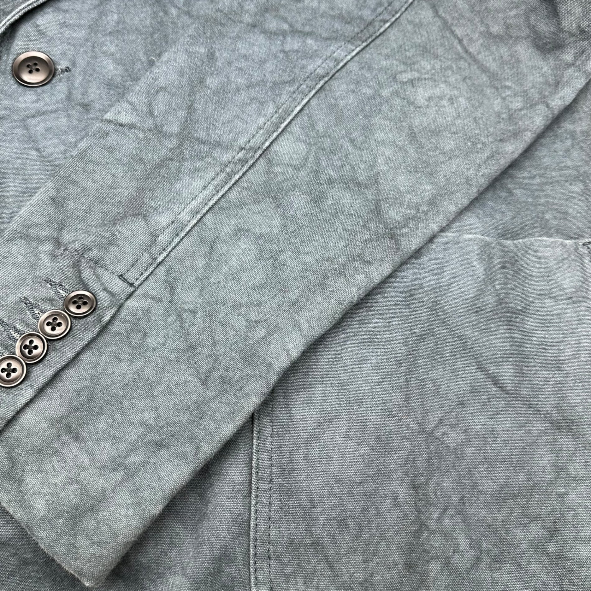 STUSSY(ステューシー) CANVAS DOUBLE BREASTED JACKET キャンバス ダブルブレスト ジャケット L ネイビー タイダイ WORKGEAR ワーク