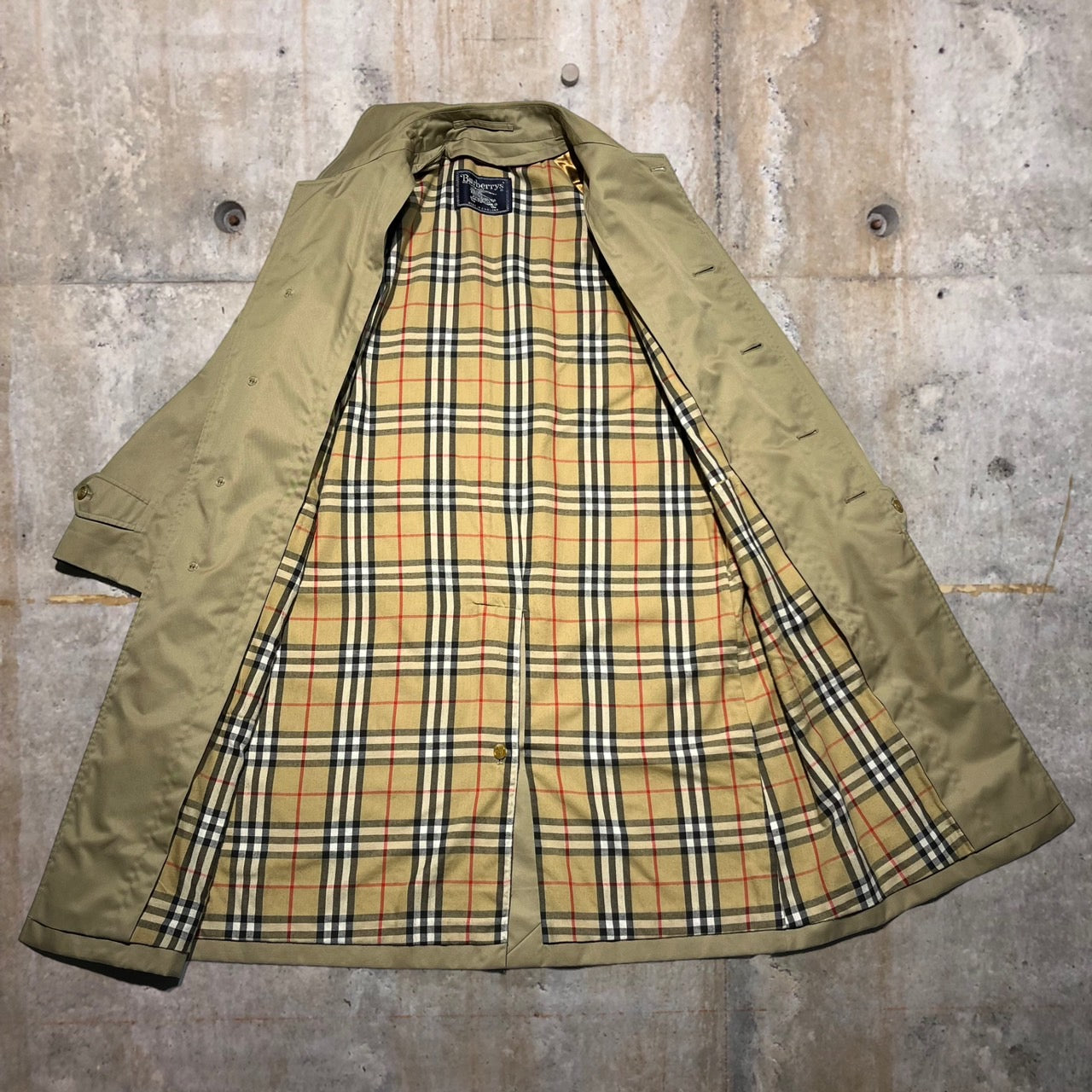 Burberrys(バーバリーズ) 90'sノヴァチェックライナーステンカラーコート 46(Mサイズ程度) ベージュ