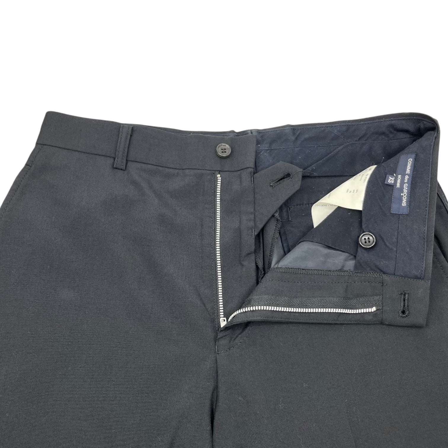 COMME des GARCONS HOMME(コムデギャルソンオム) 18SS Polywool center press pants ポリエステル ウール センタープレス パンツ HA-P001 XS ブラック AD2017 スラックス