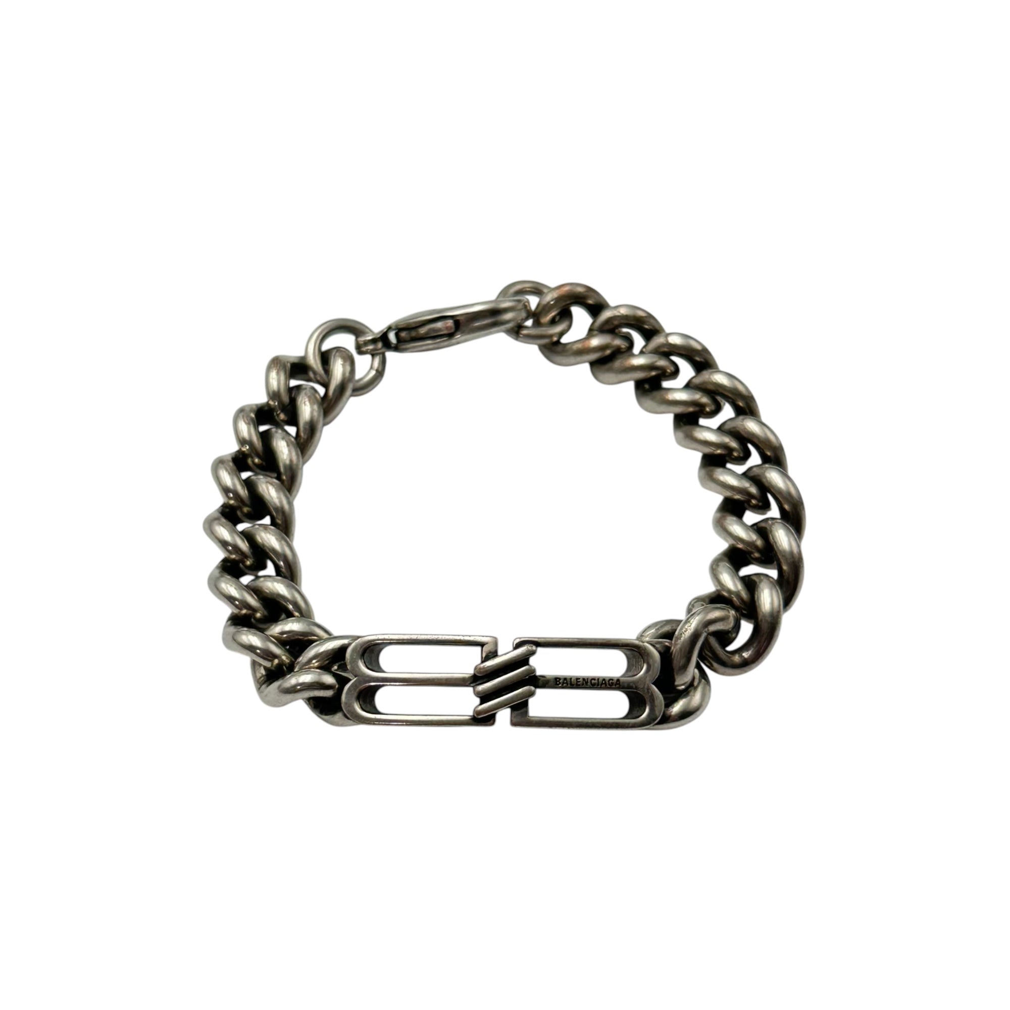 BALENCIAGA(バレンシアガ) BB ICON GOURMETTE BB アイコン グルメット ブレスレット 718493 M シルバー