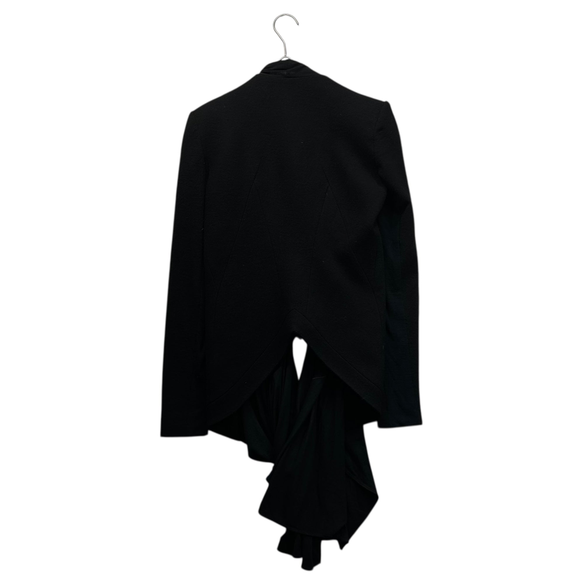 HELMUT LANG(ヘルムートラング) Wool Body Scarf Docking Jacket ウールボディ スカーフ ドッキング ジャケット 16-0304401 0(XS程度) ブラック